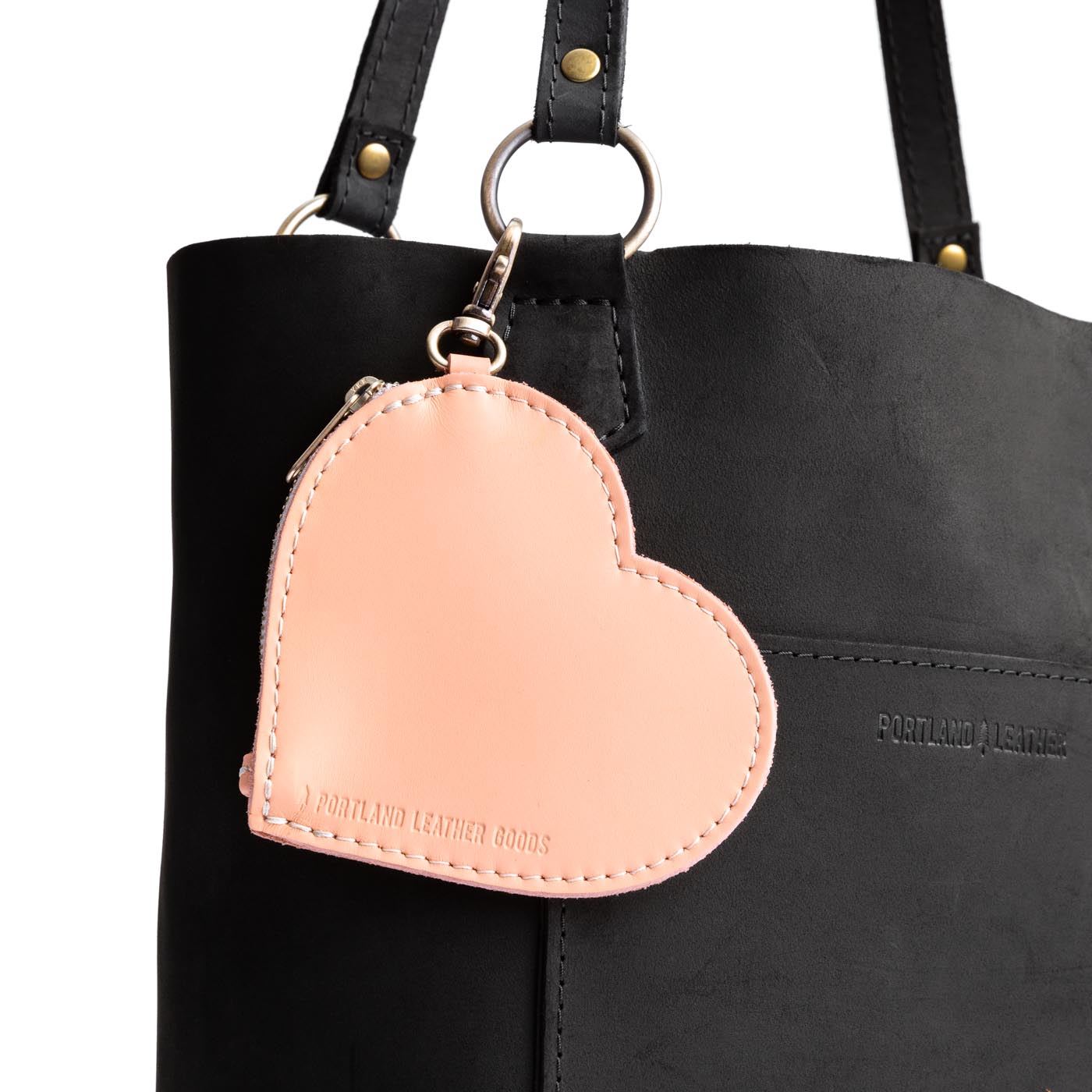 Heart-Shaped Zipper Pouch with Lobster Clasp | Small & Stylish