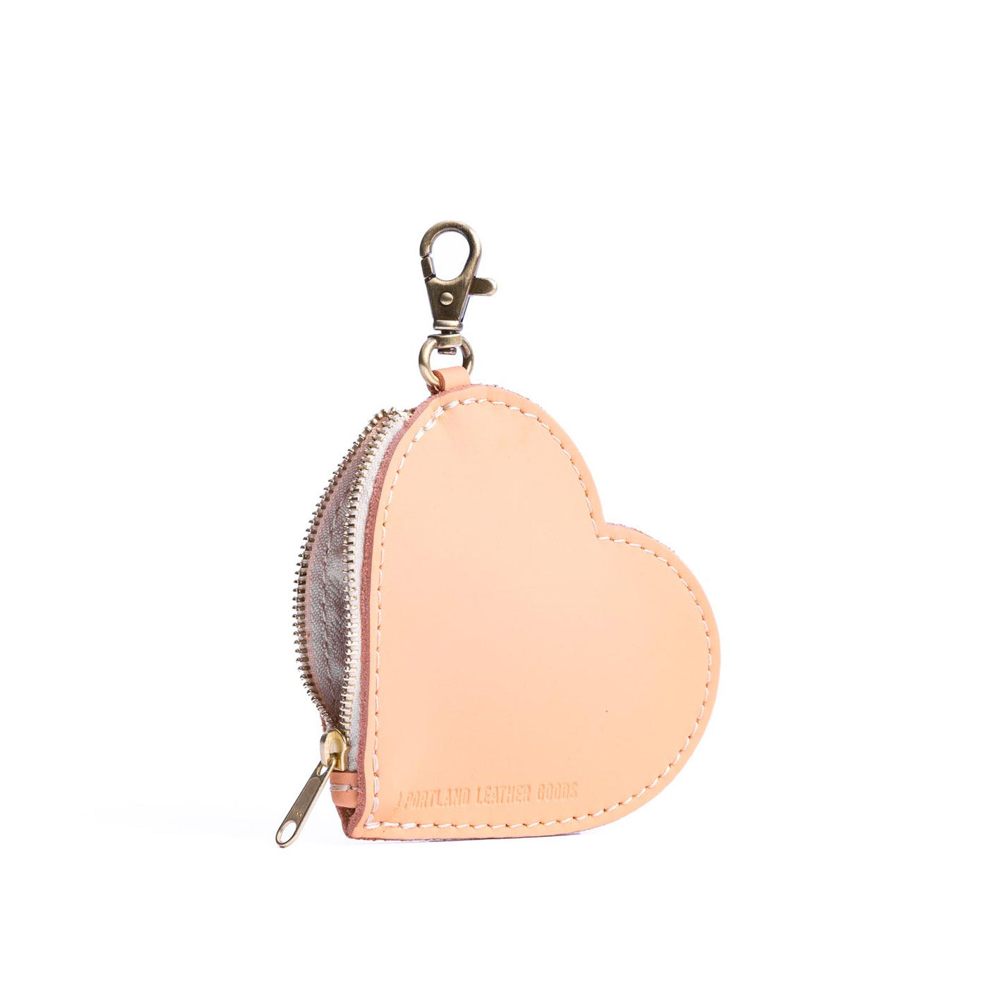 Heart-Shaped Zipper Pouch with Lobster Clasp | Small & Stylish