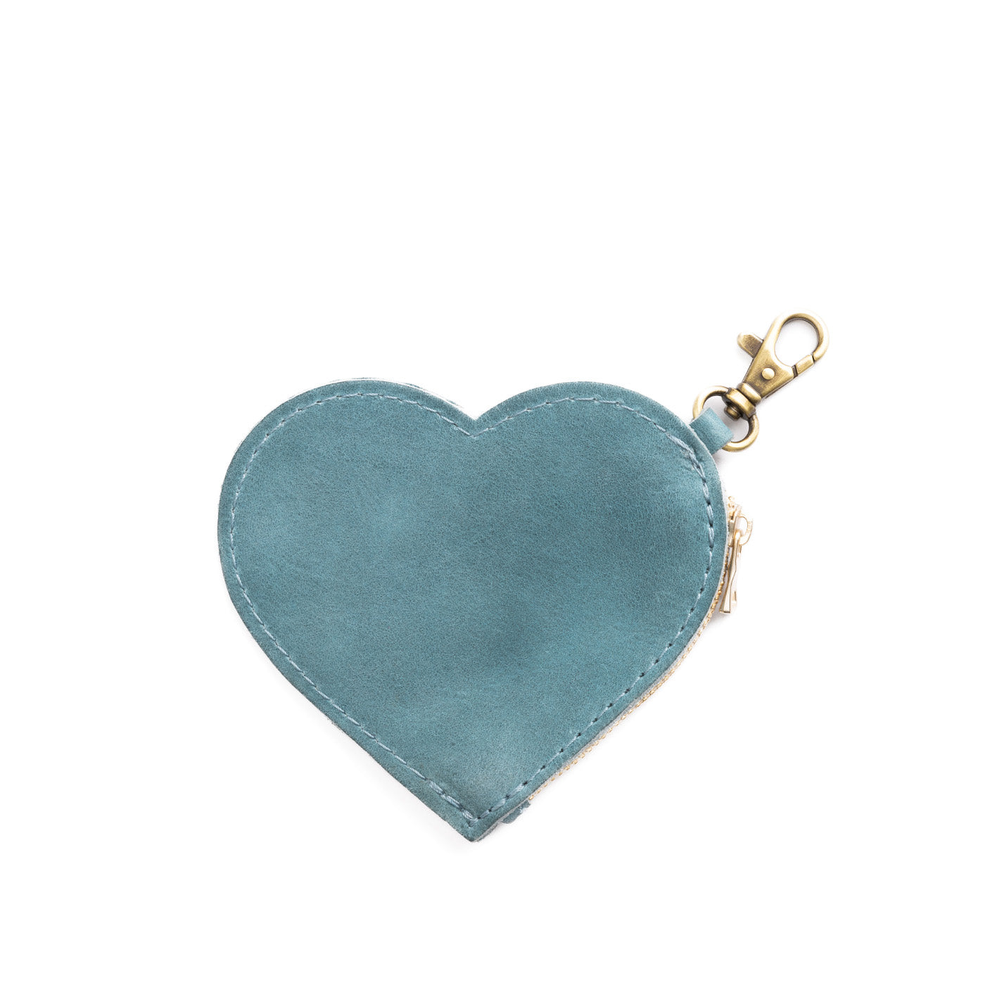 Heart-Shaped Zipper Pouch with Lobster Clasp | Small & Stylish