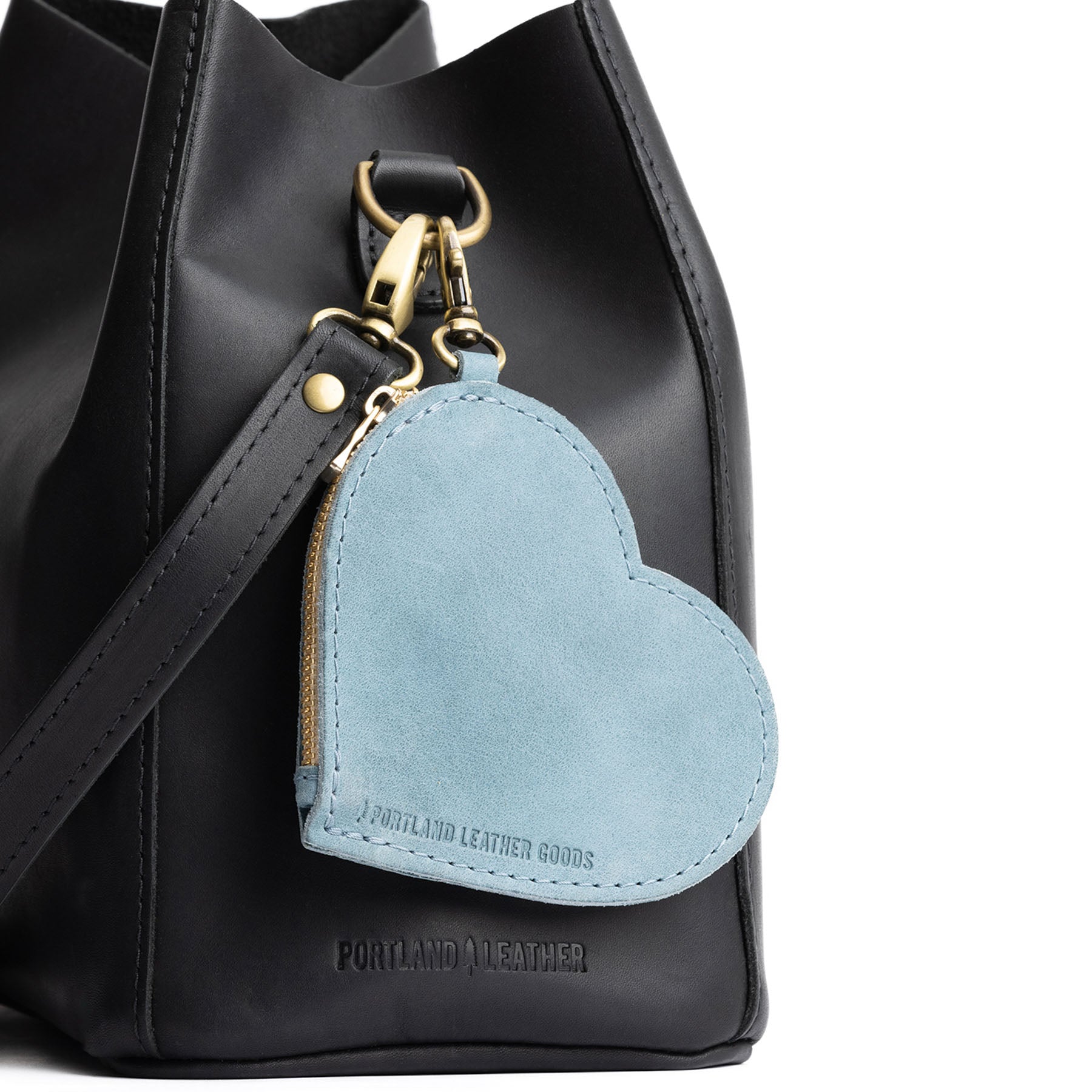 Heart-Shaped Zipper Pouch with Lobster Clasp | Small & Stylish