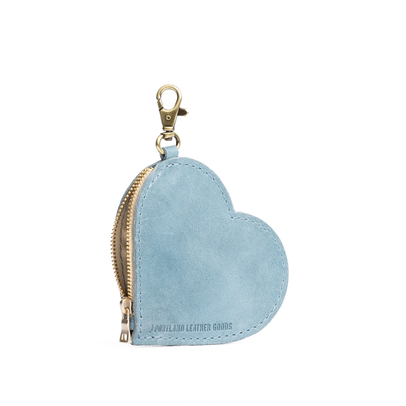 Heart-Shaped Zipper Pouch with Lobster Clasp | Small & Stylish