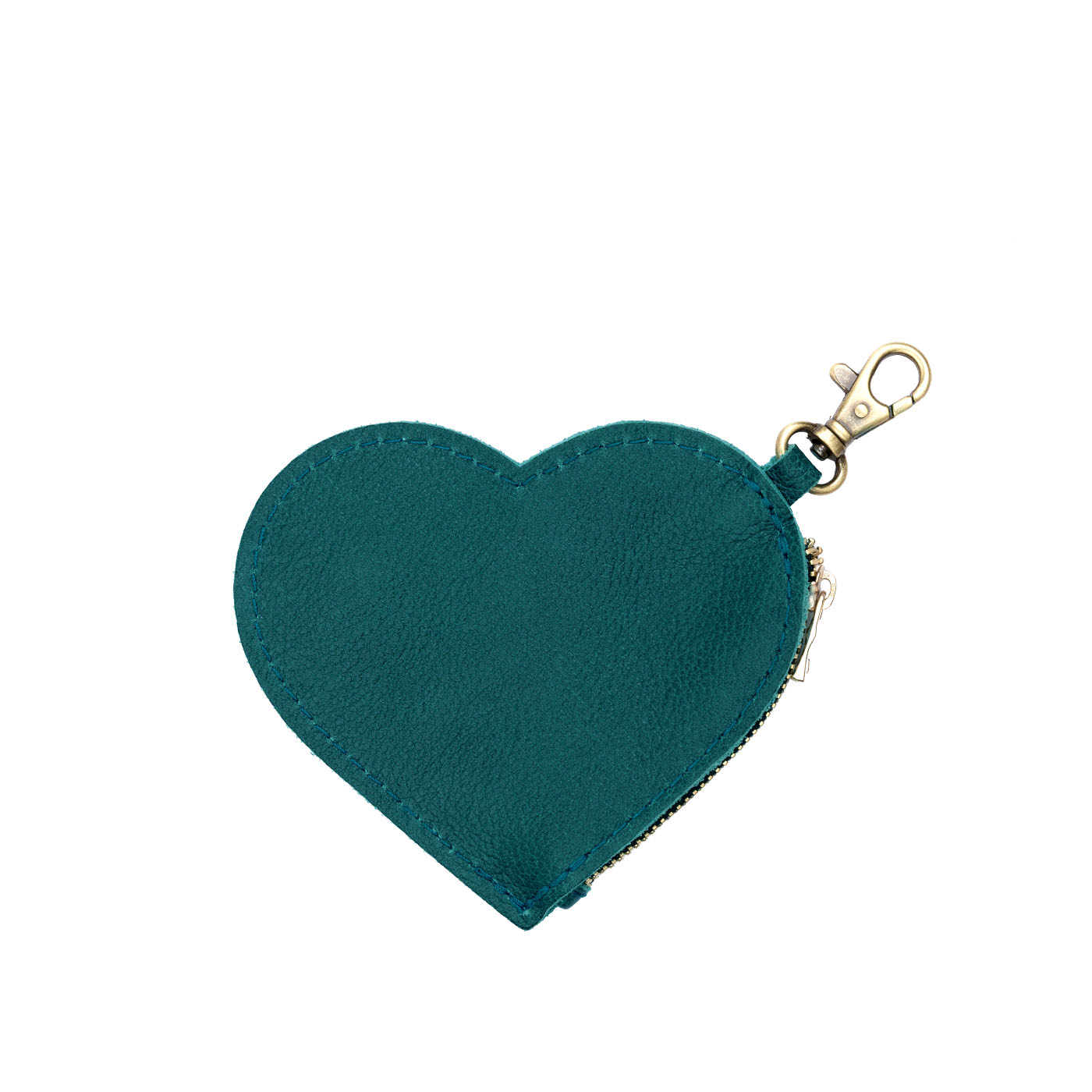 Heart-Shaped Zipper Pouch with Lobster Clasp | Small & Stylish