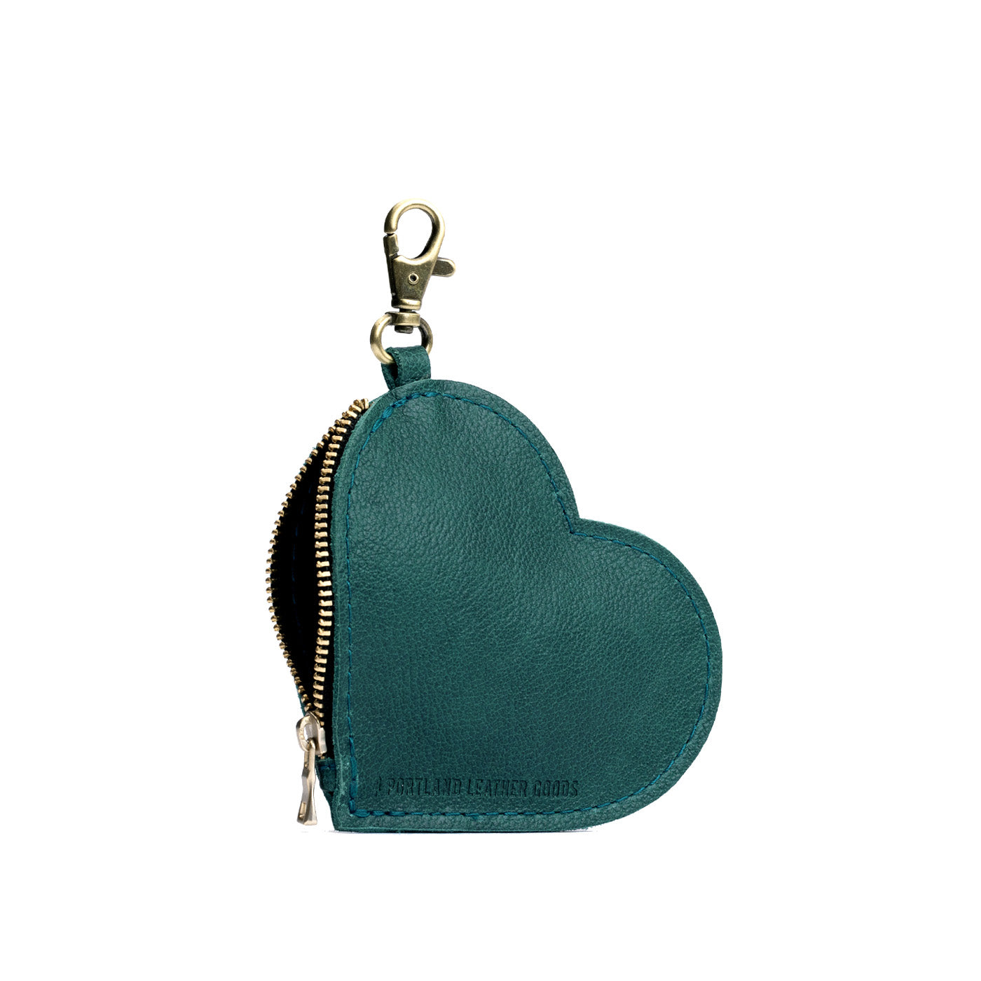 Heart-Shaped Zipper Pouch with Lobster Clasp | Small & Stylish