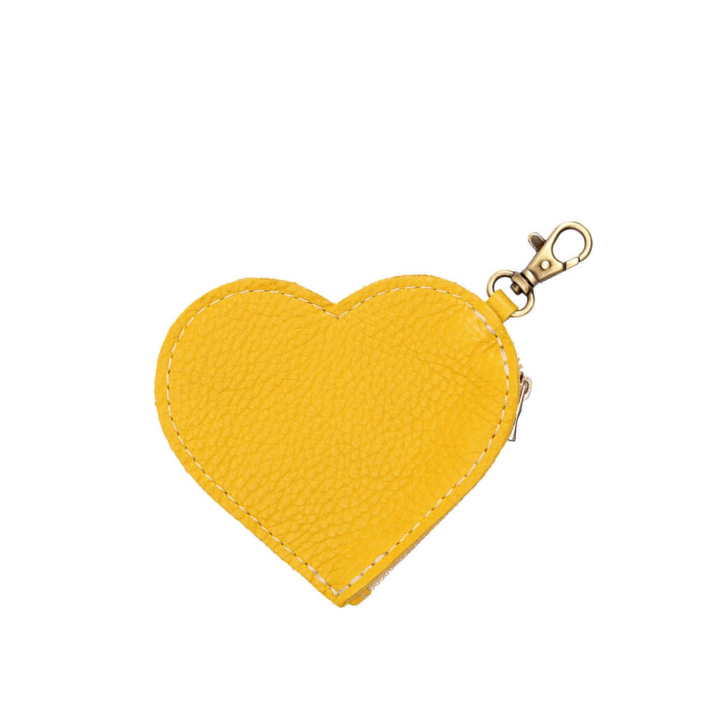 Heart-Shaped Zipper Pouch with Lobster Clasp | Small & Stylish