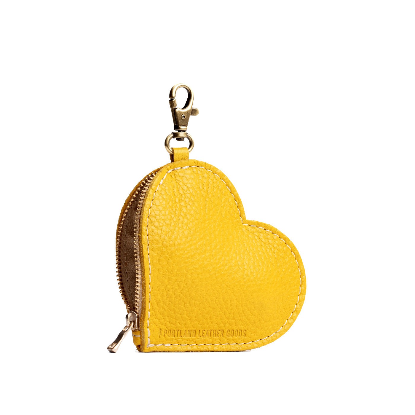 Heart-Shaped Zipper Pouch with Lobster Clasp | Small & Stylish