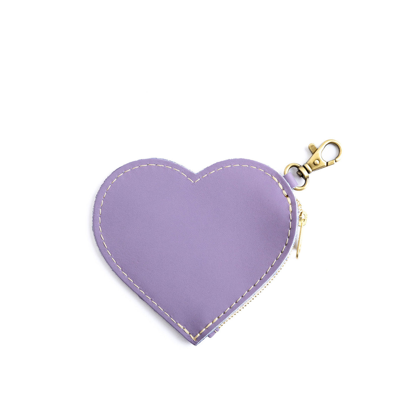 Heart-Shaped Zipper Pouch with Lobster Clasp | Small & Stylish