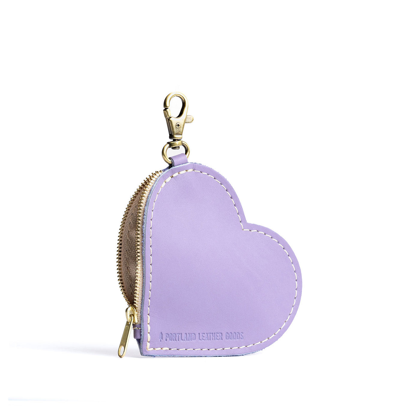 Heart-Shaped Zipper Pouch with Lobster Clasp | Small & Stylish