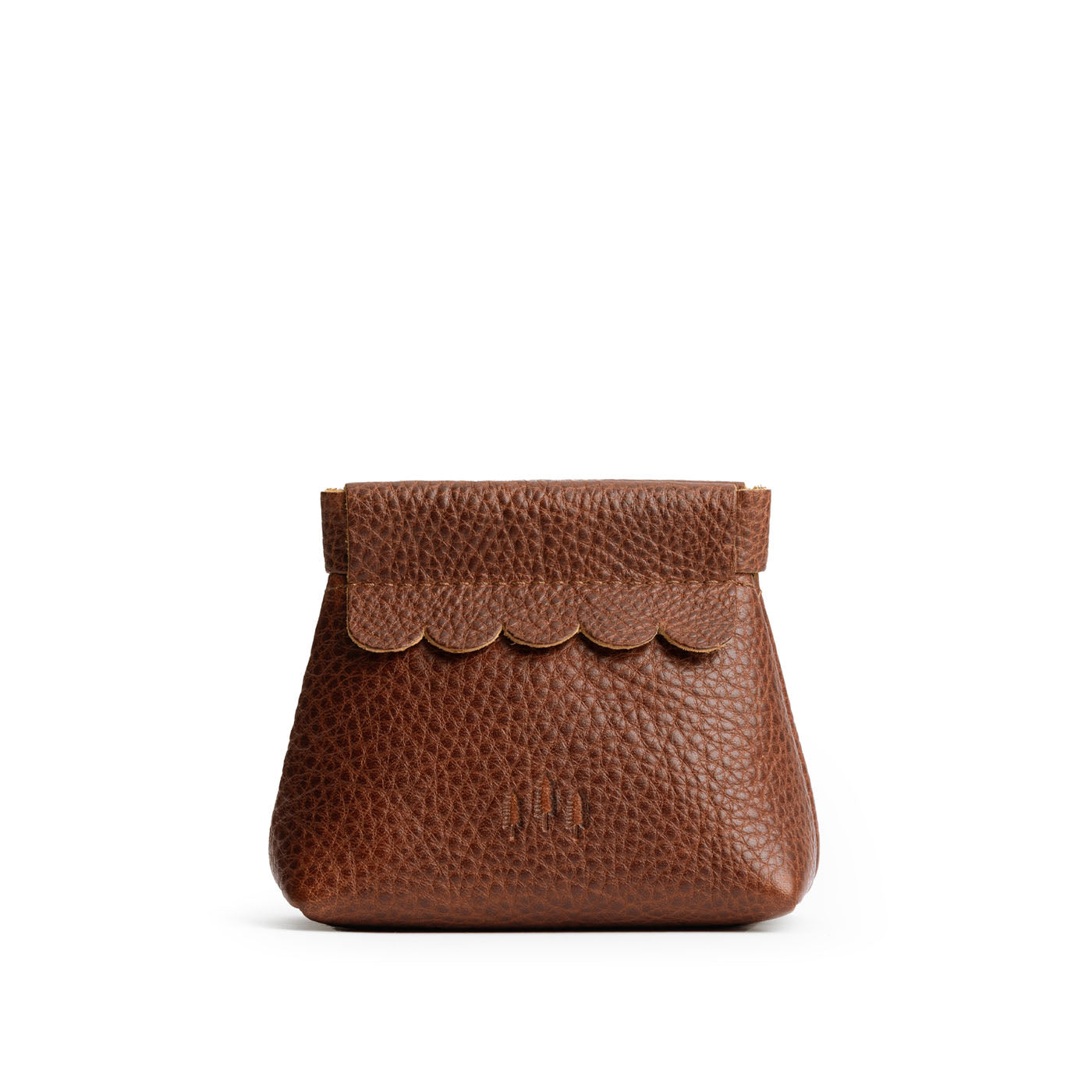 Small Leather Coin Pouch with Scalloped Detail | Almost Perfect