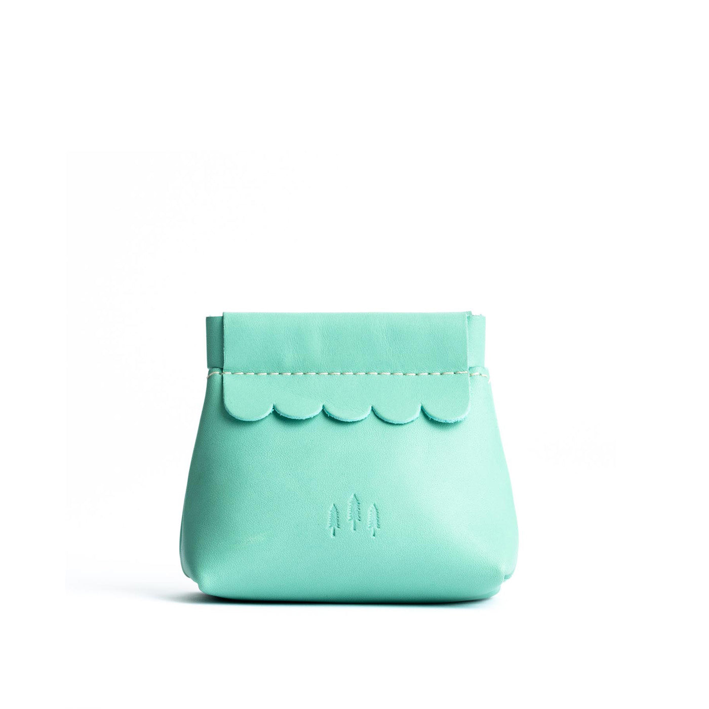 Small Leather Coin Pouch with Scalloped Detail | Almost Perfect
