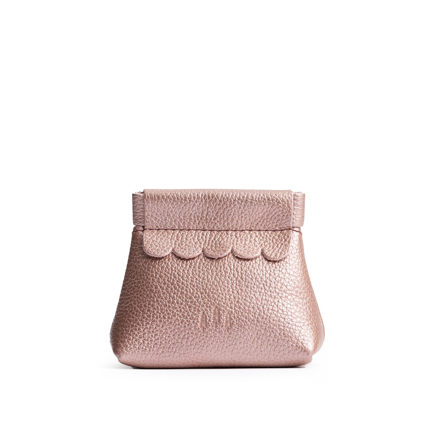 Small Leather Coin Pouch with Scalloped Detail | Almost Perfect