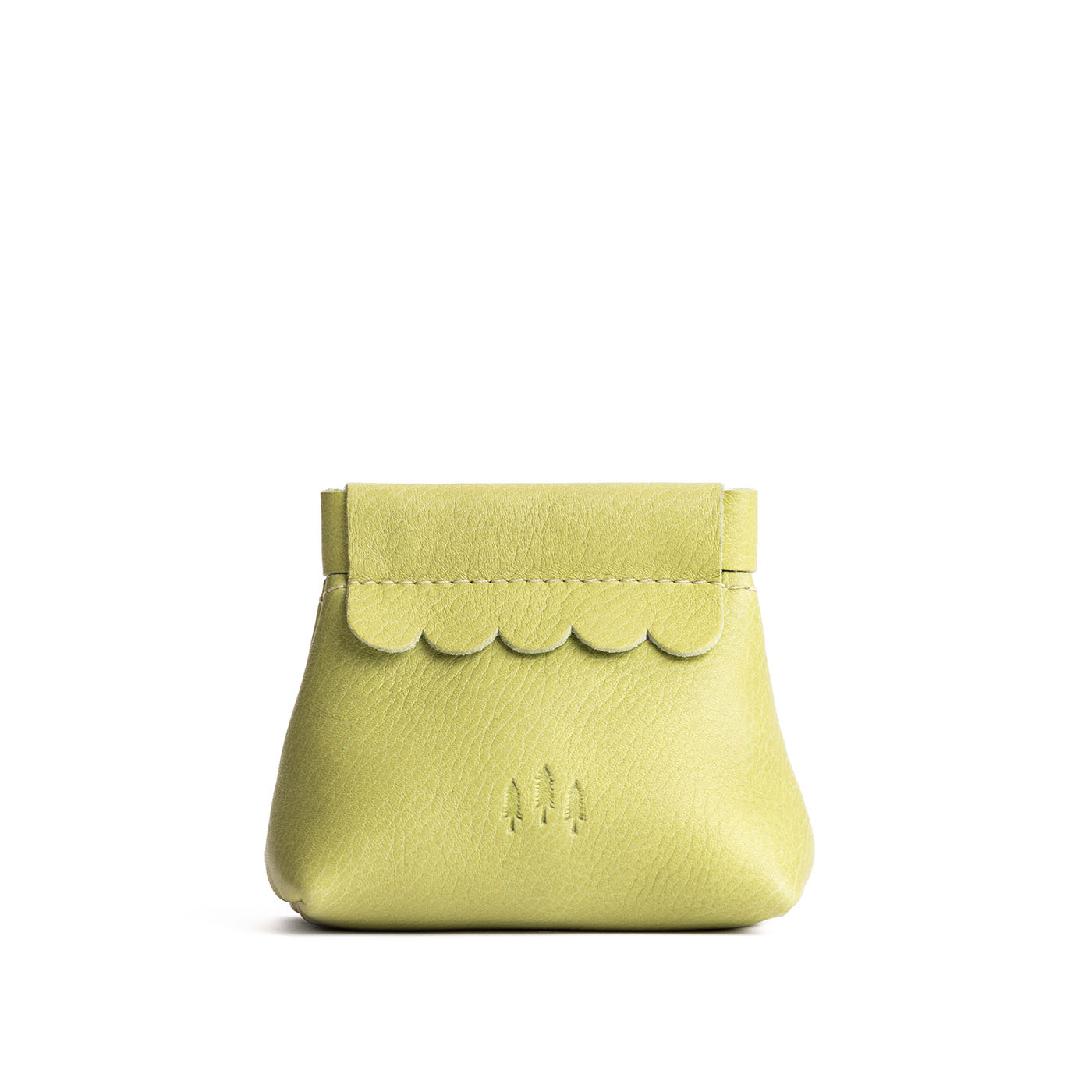 Small Leather Coin Pouch with Scalloped Detail | Almost Perfect