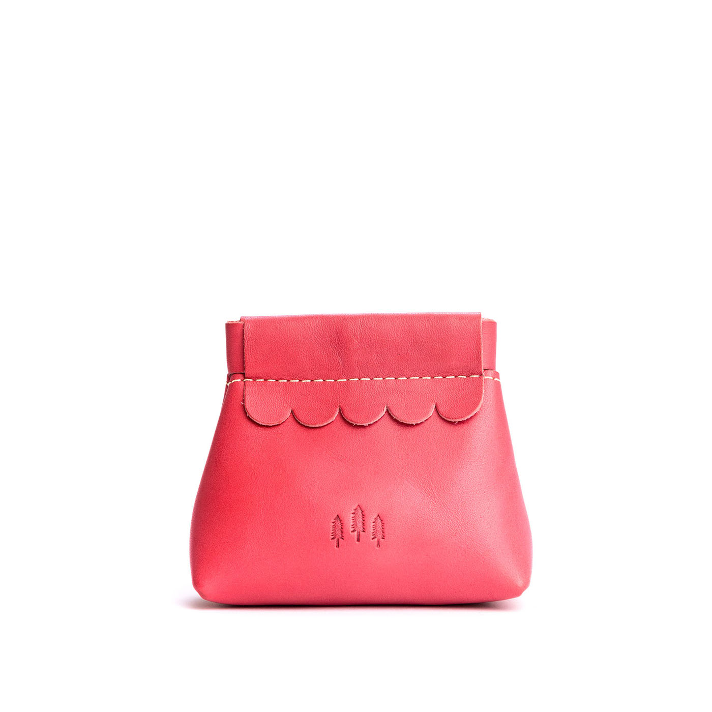Small Leather Coin Pouch with Scalloped Detail | Almost Perfect