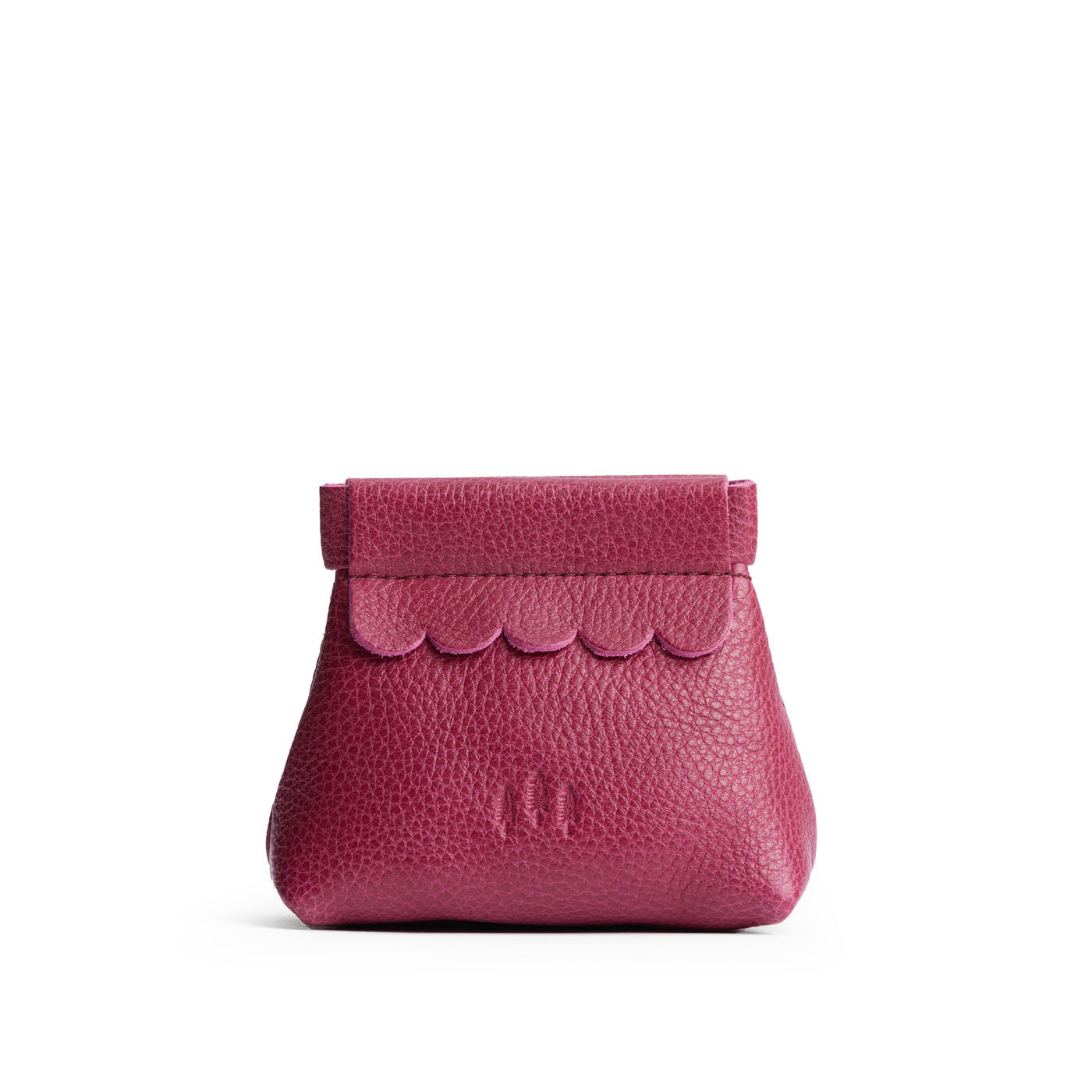 Small Leather Coin Pouch with Scalloped Detail | Almost Perfect