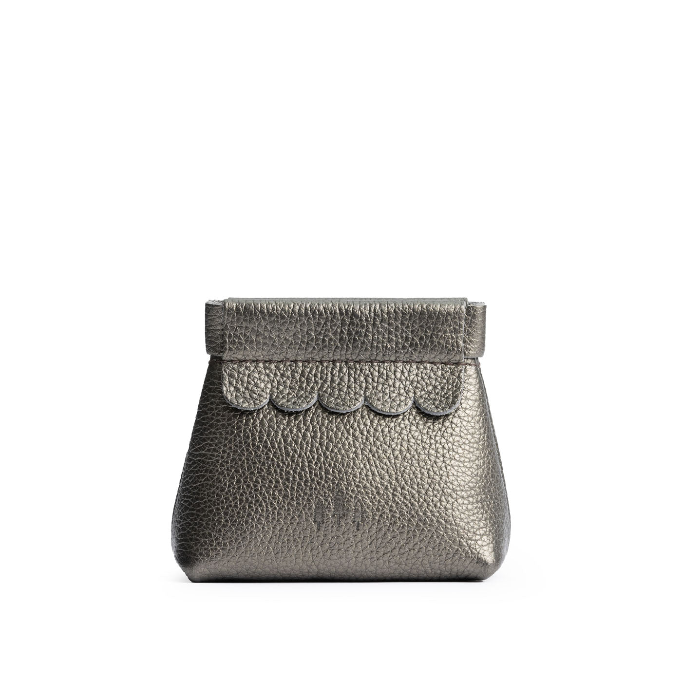 Small Leather Coin Pouch with Scalloped Detail | Almost Perfect