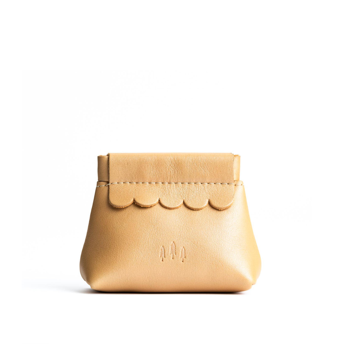 Small Leather Coin Pouch with Scalloped Detail | Almost Perfect