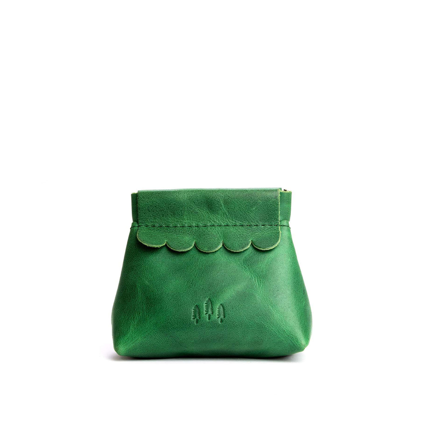Small Leather Coin Pouch with Scalloped Detail | Almost Perfect