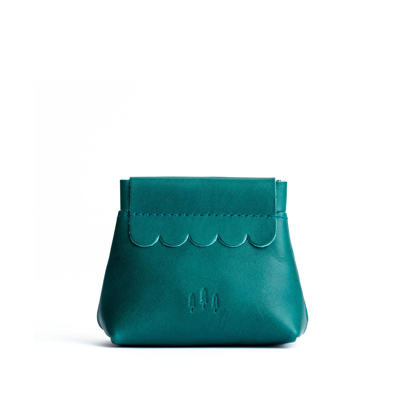 Small Leather Coin Pouch with Scalloped Detail | Almost Perfect