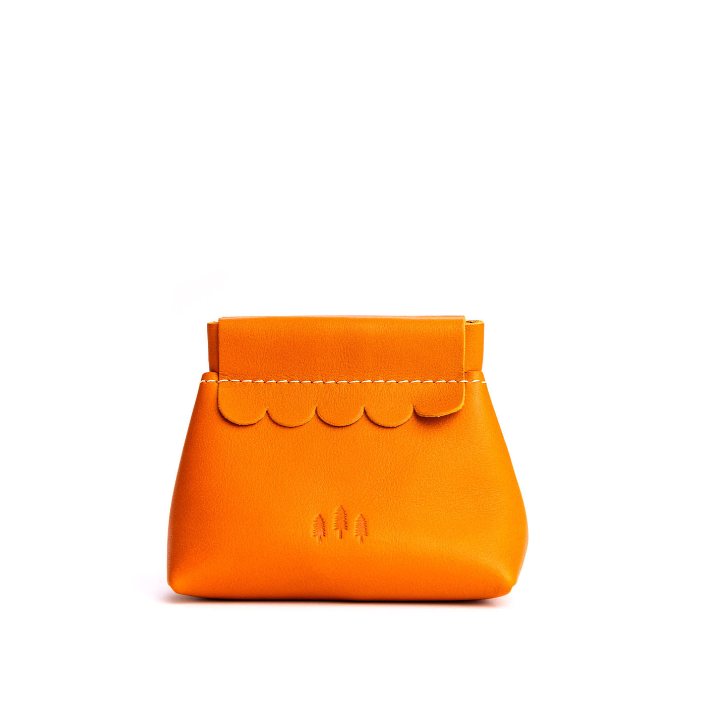 Small Leather Coin Pouch with Scalloped Detail | Almost Perfect