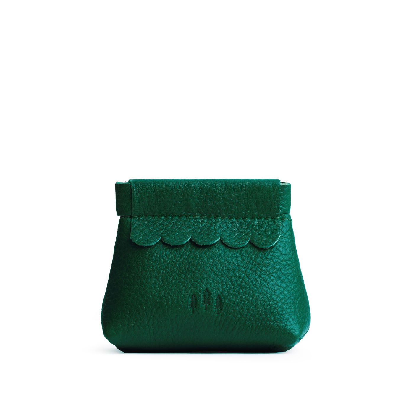 Small Leather Coin Pouch with Scalloped Detail | Almost Perfect