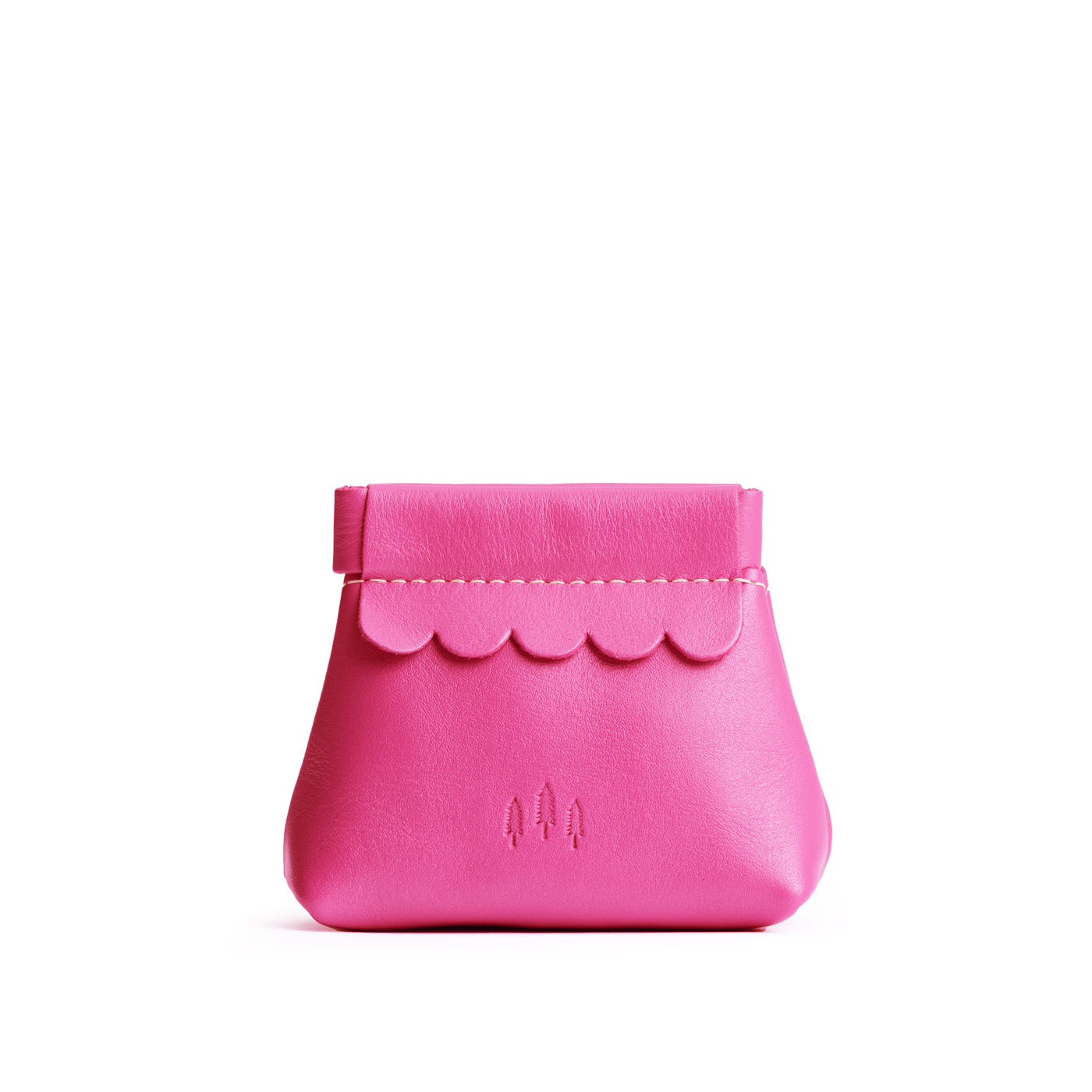 Small Leather Coin Pouch with Scalloped Detail | Almost Perfect