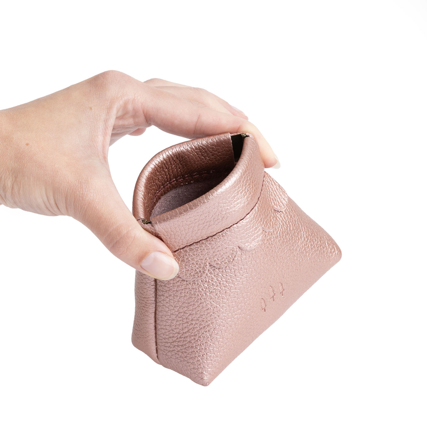 Small Leather Coin Pouch with Scalloped Detail | Almost Perfect