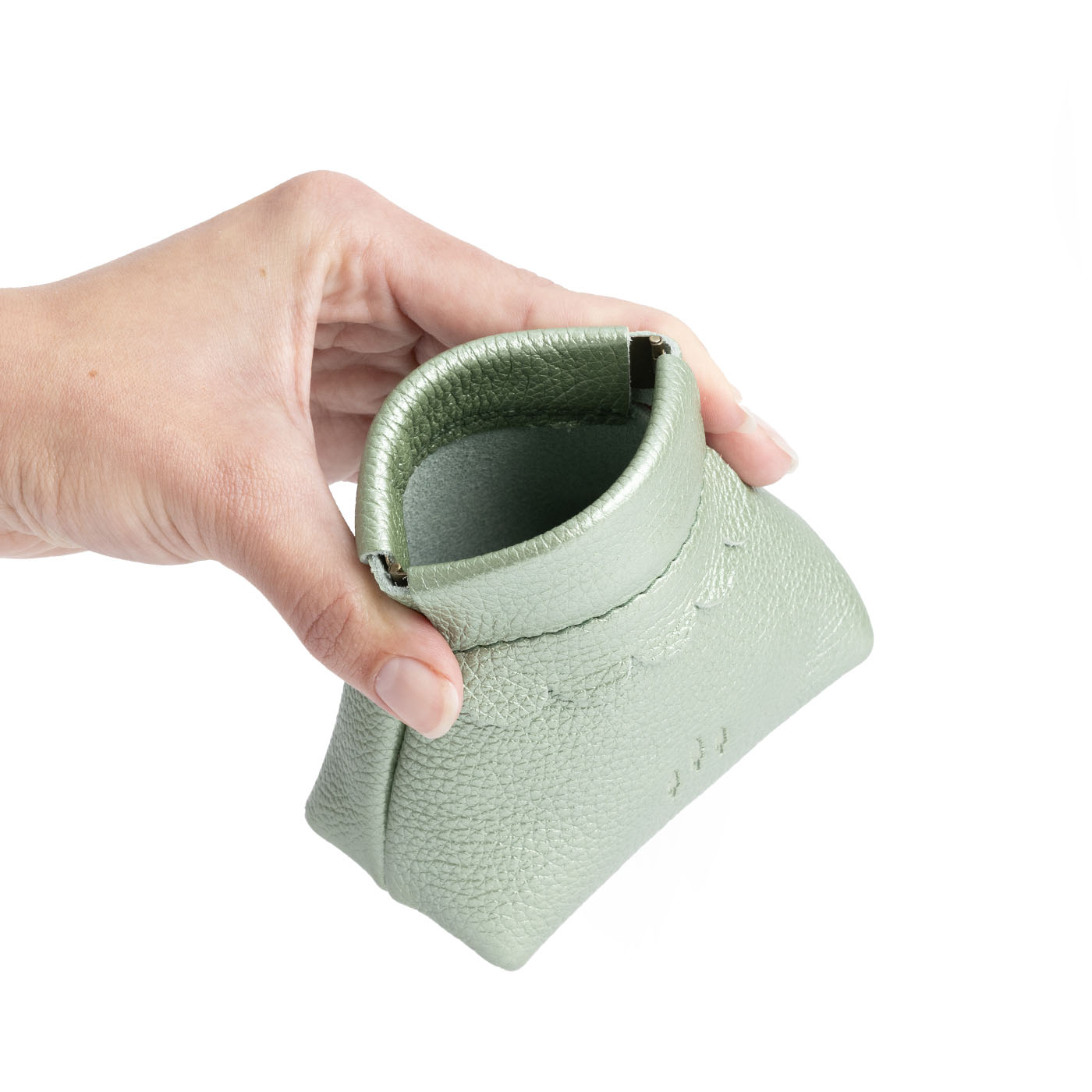 Small Leather Coin Pouch with Scalloped Detail | Almost Perfect