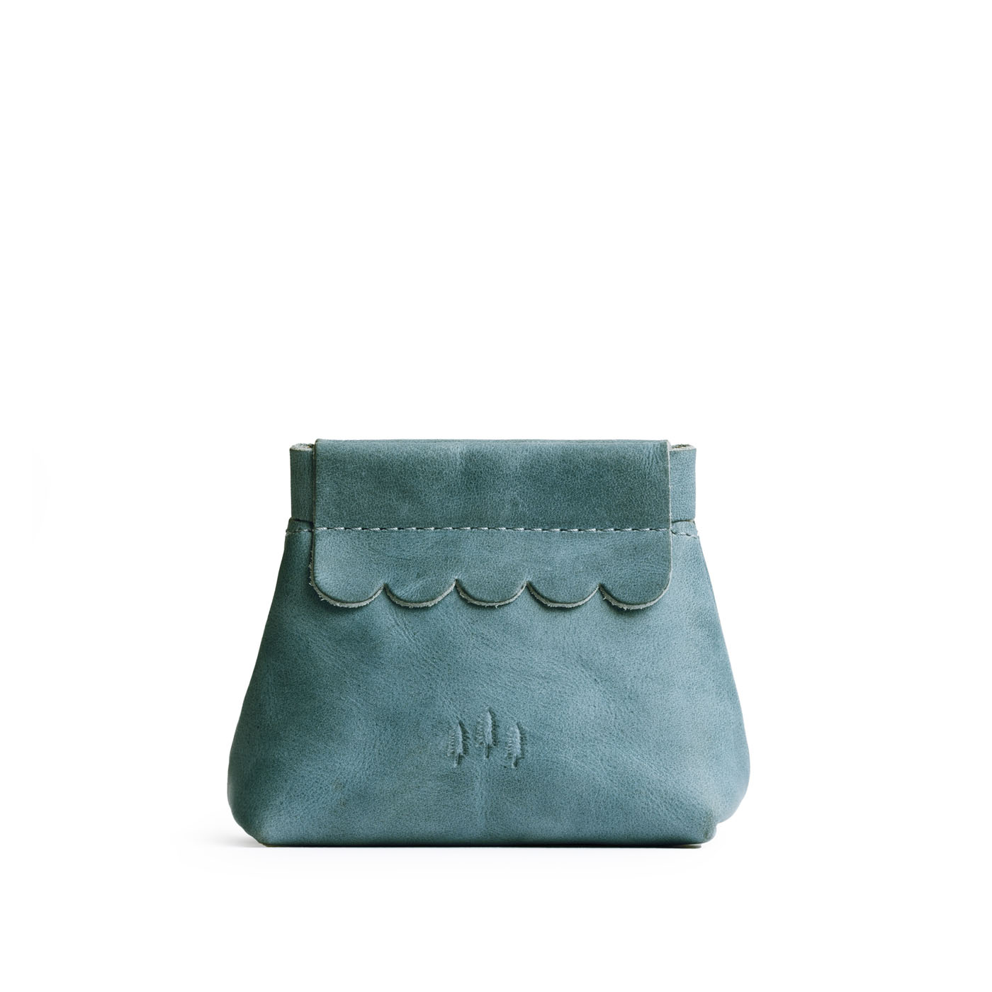 Small Leather Coin Pouch with Scalloped Detail | Almost Perfect