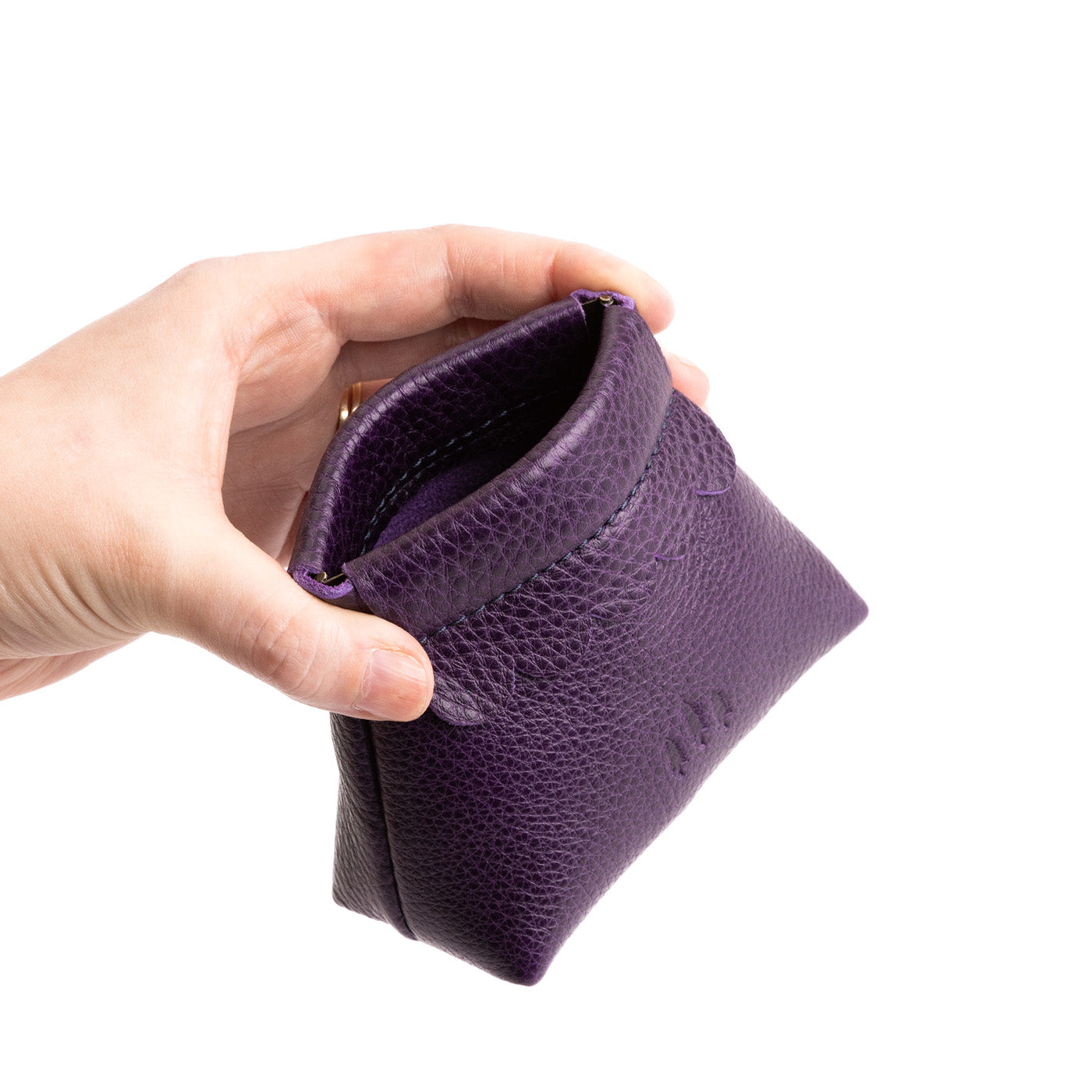 Small Leather Coin Pouch with Scalloped Detail | Almost Perfect