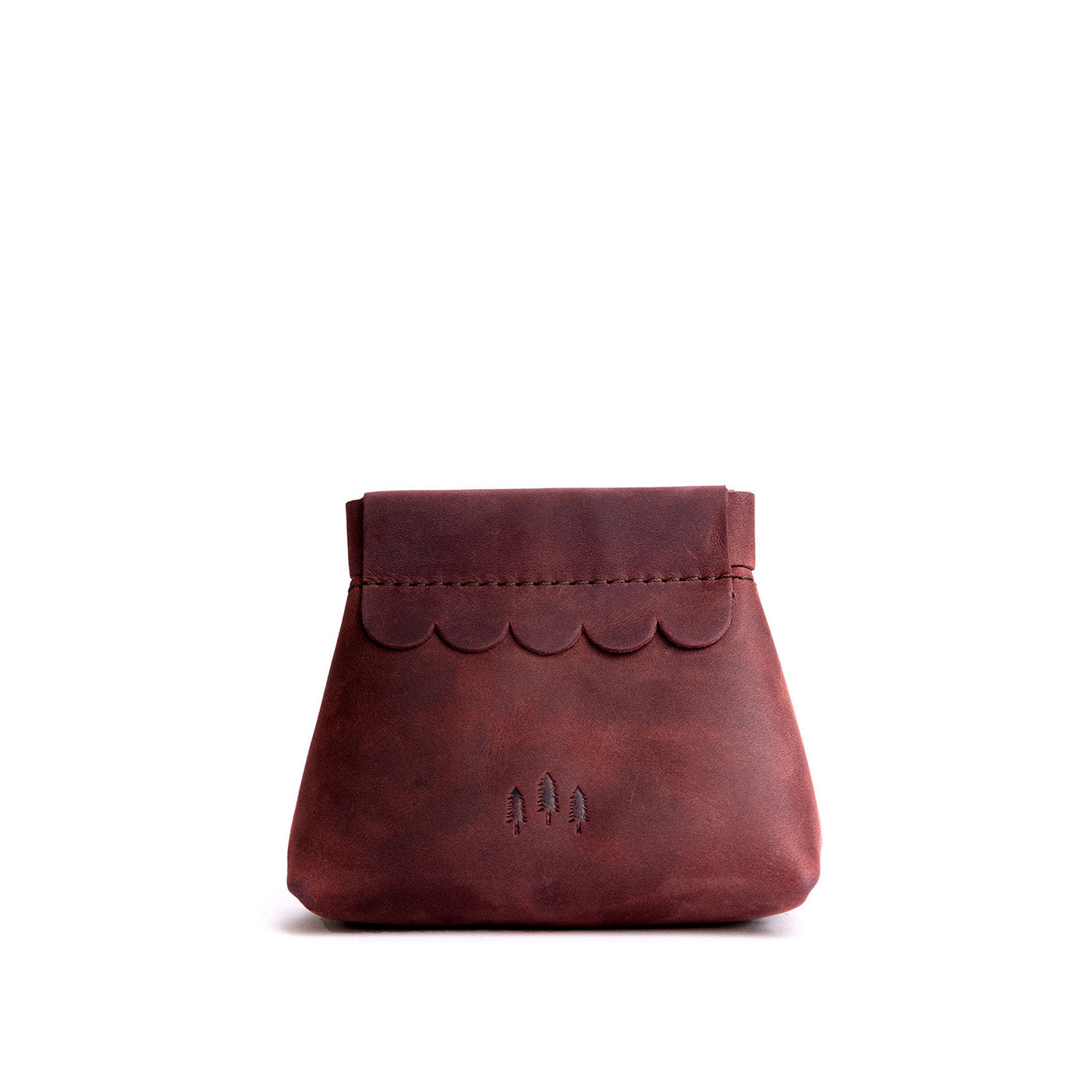 Small Leather Coin Pouch with Scalloped Detail | Almost Perfect