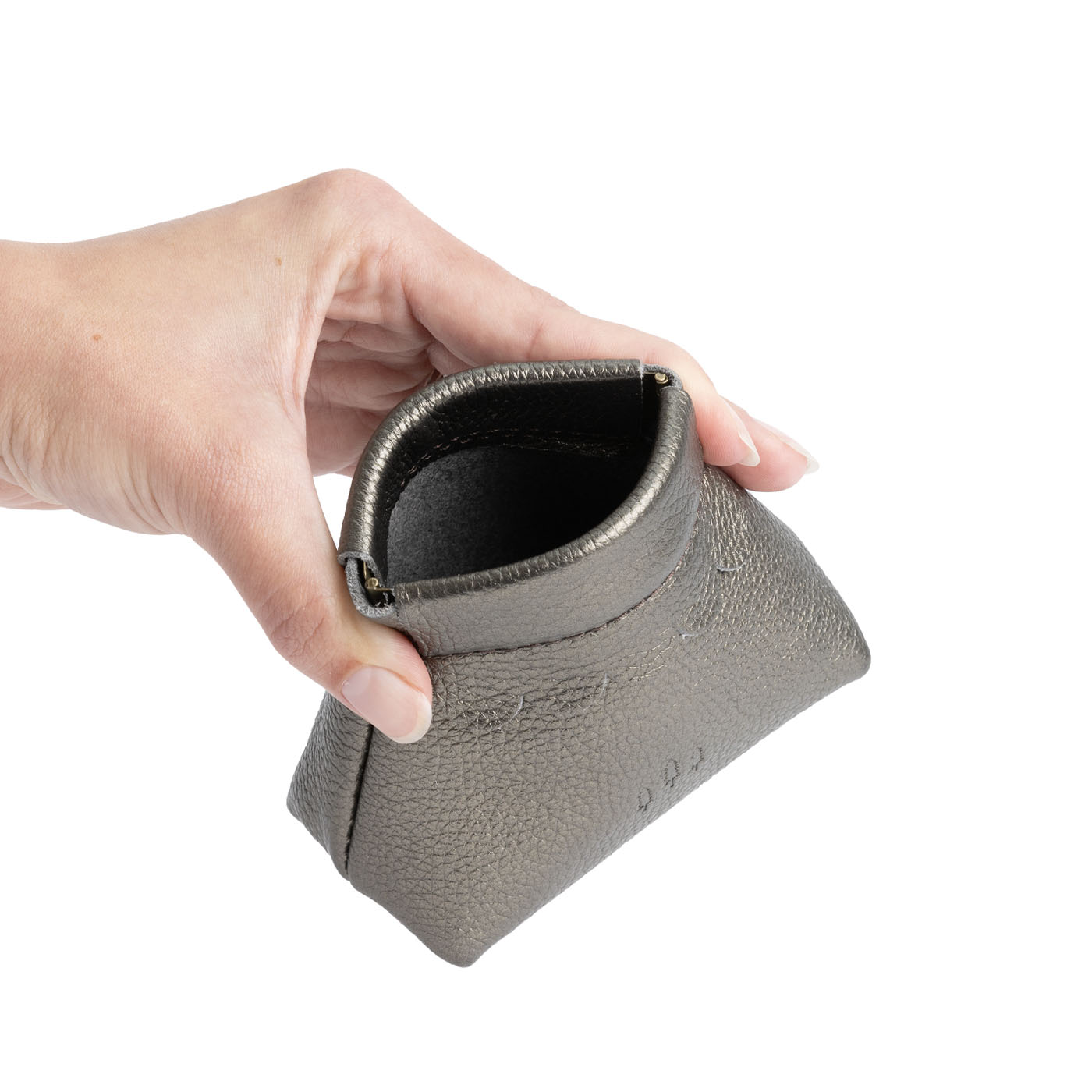 Small Leather Coin Pouch with Scalloped Detail | Almost Perfect