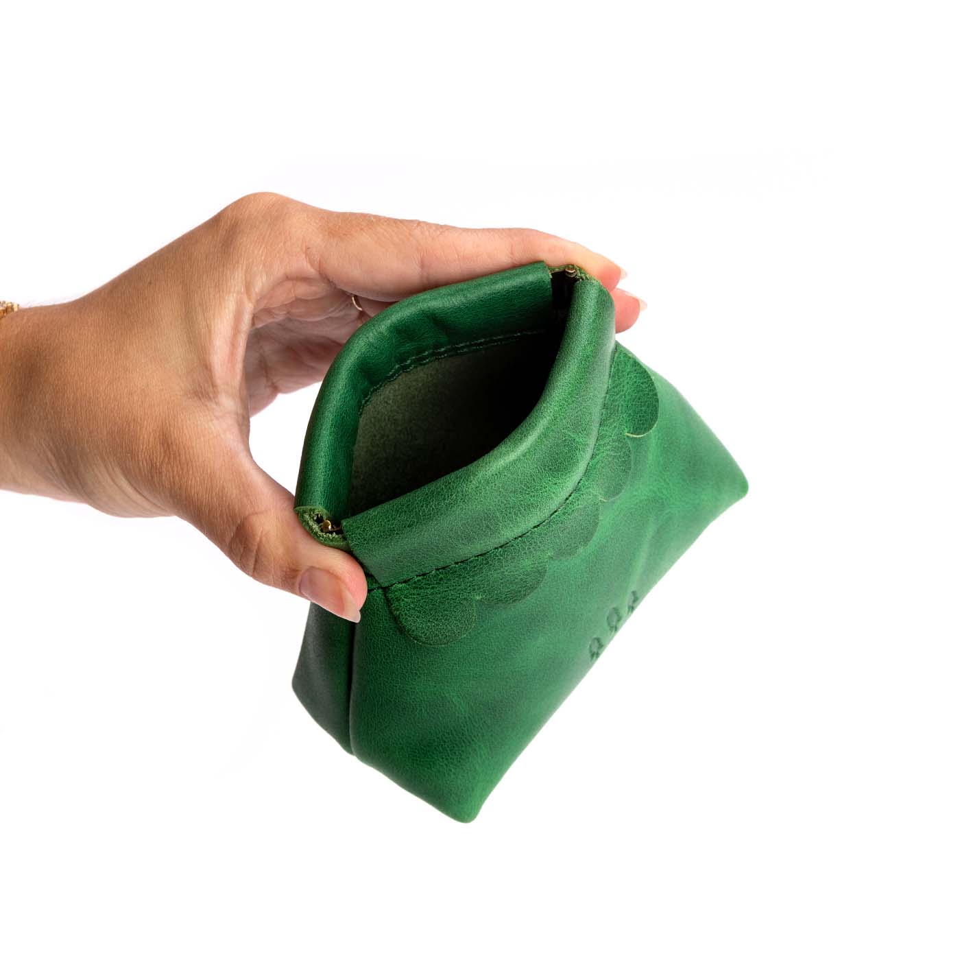 Small Leather Coin Pouch with Scalloped Detail | Almost Perfect