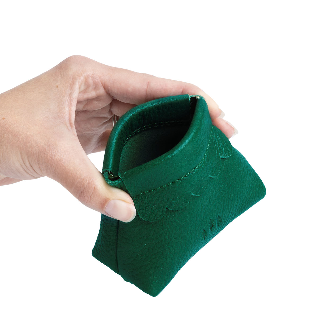 Small Leather Coin Pouch with Scalloped Detail | Almost Perfect