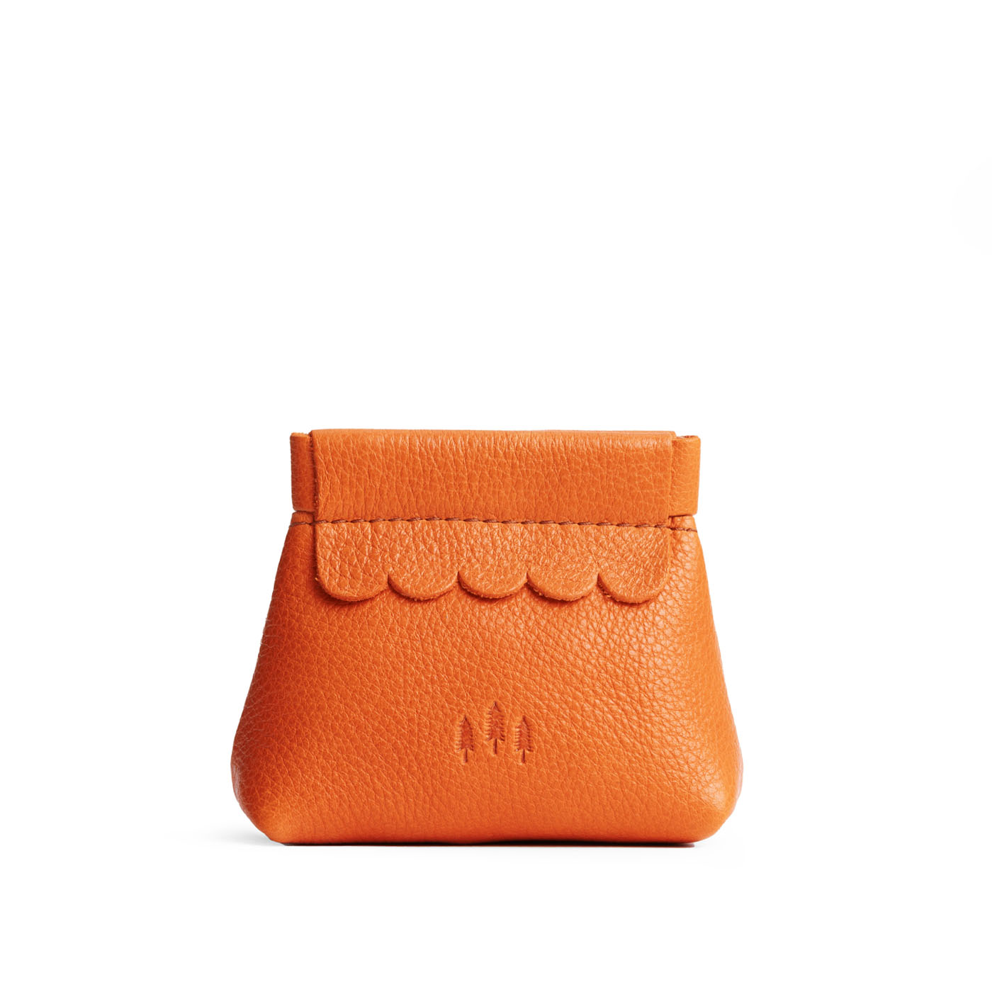 Small Leather Coin Pouch with Scalloped Detail | Almost Perfect