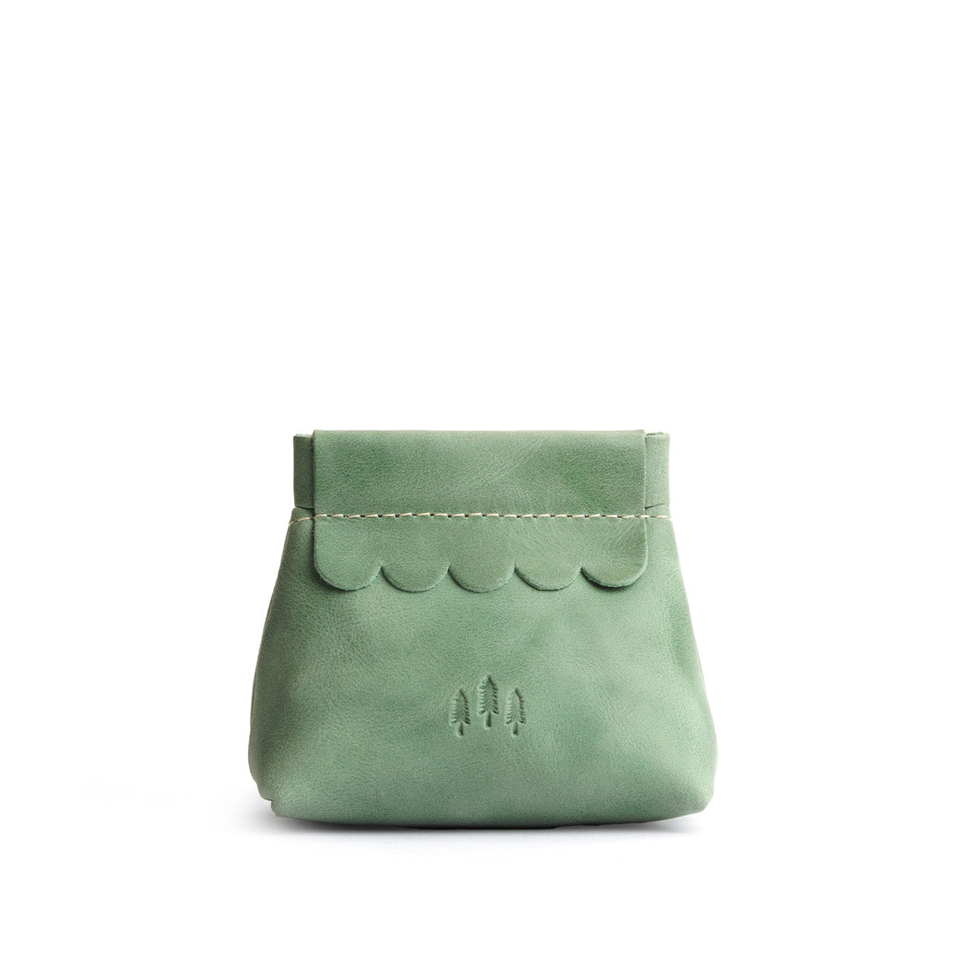 Small Leather Coin Pouch with Scalloped Detail | Almost Perfect