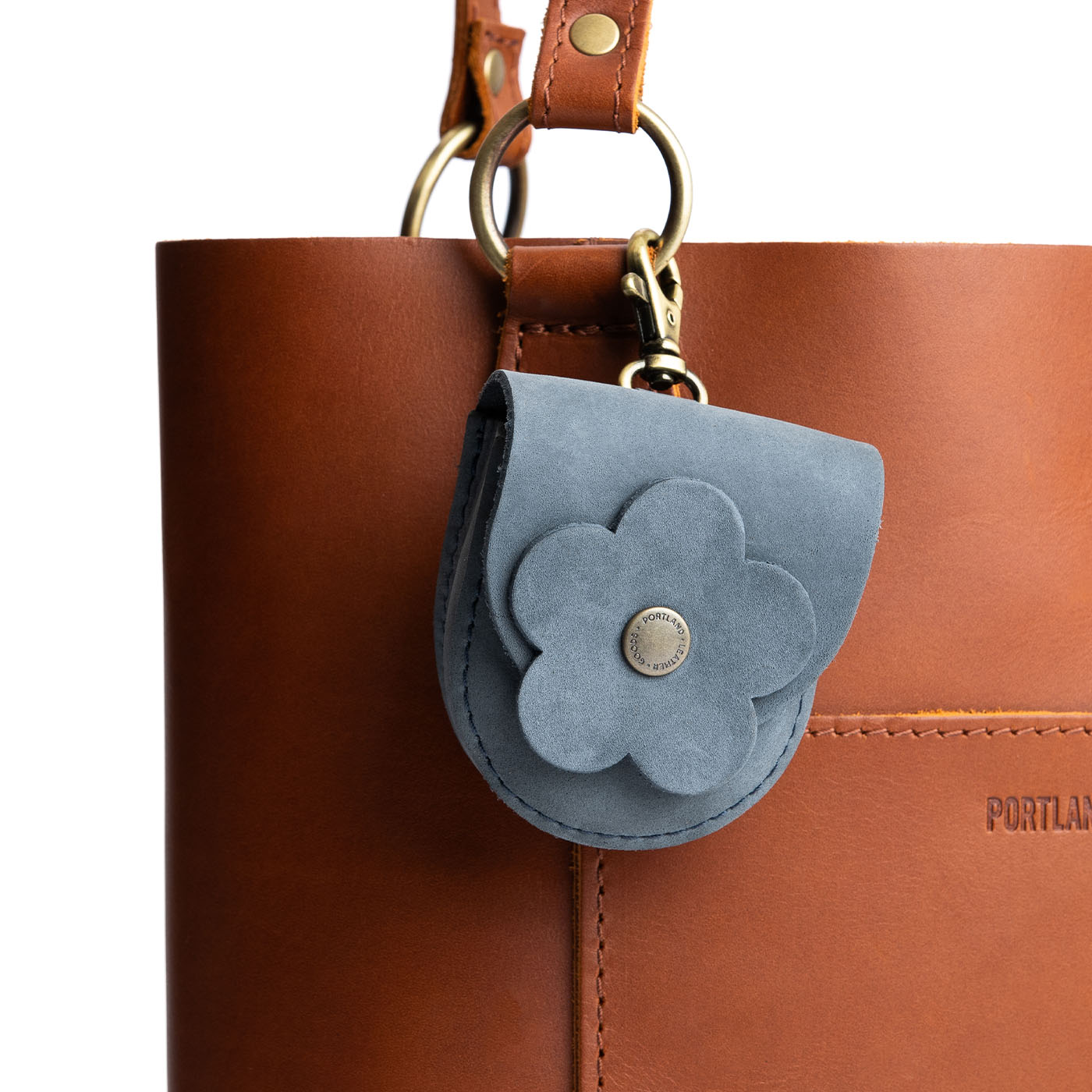 Handcrafted Petunia Pouch with Snap Closure & Flower Detail | Almost Perfect