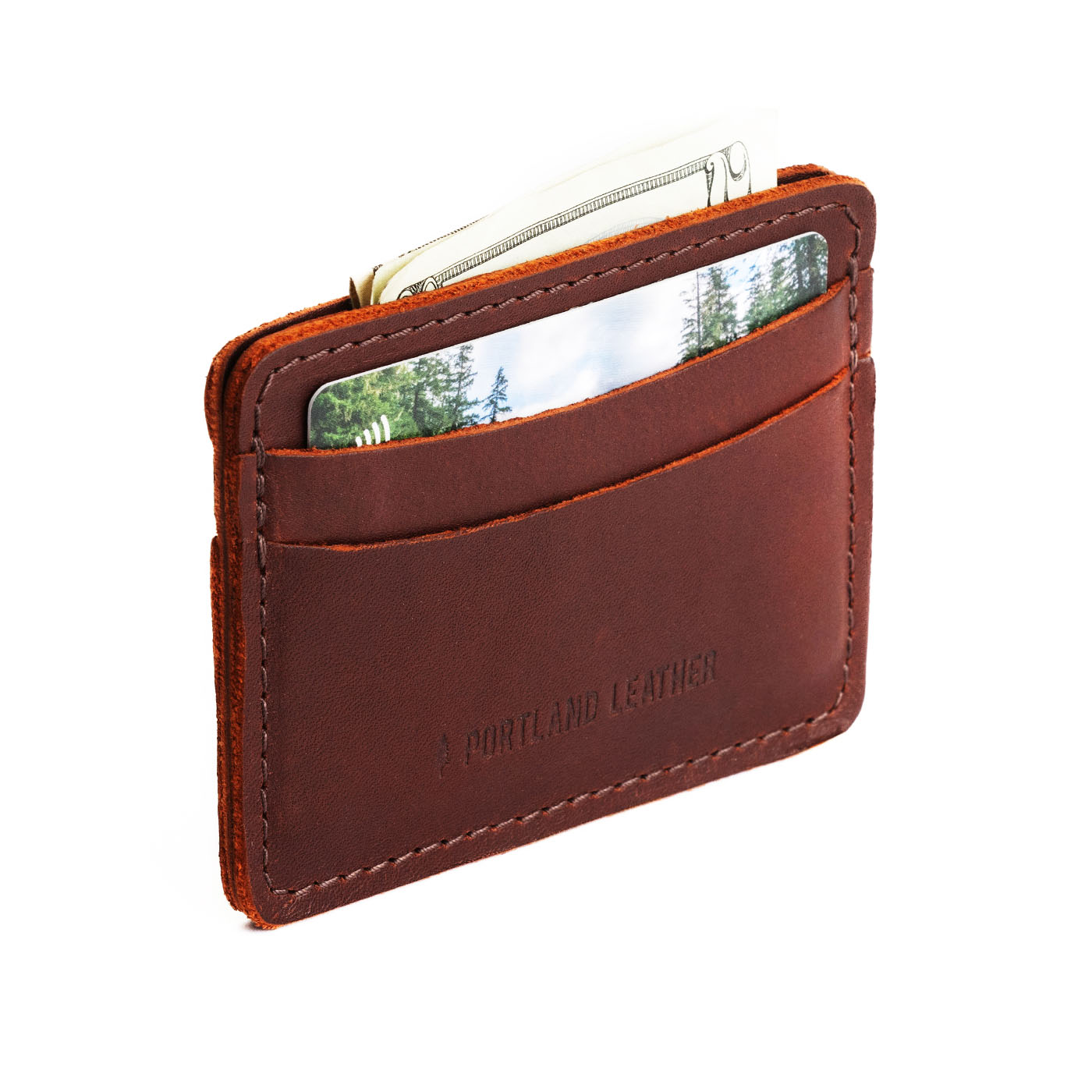 Minimalist Card Holder with 2 Slots & Center Pocket | PLG