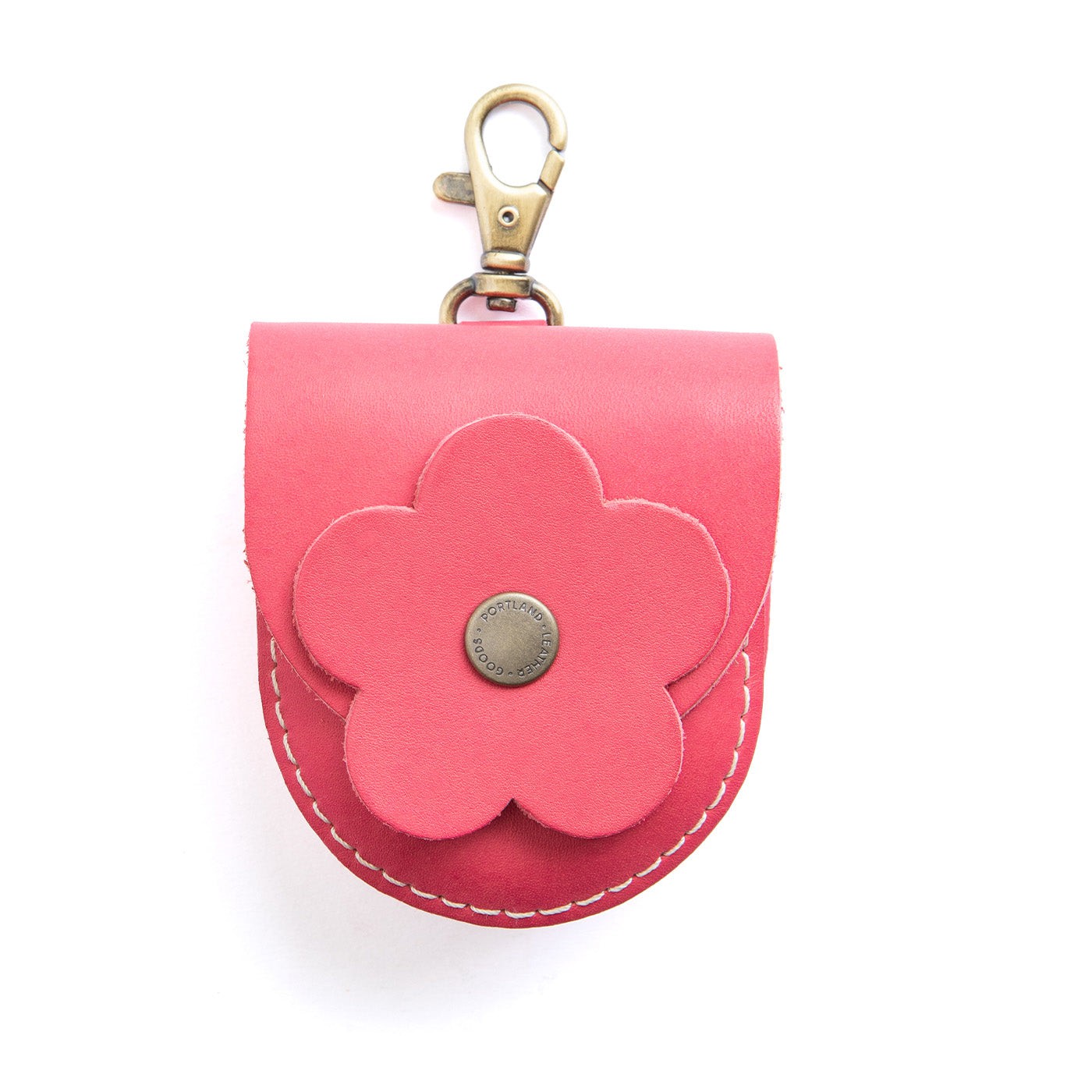Handcrafted Petunia Pouch with Snap Closure & Flower Detail | Small Clutch