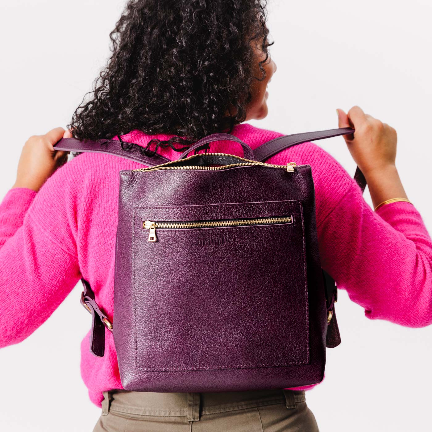 Full Grain Leather Tote Backpack with Zipper Closure | Almost Perfect