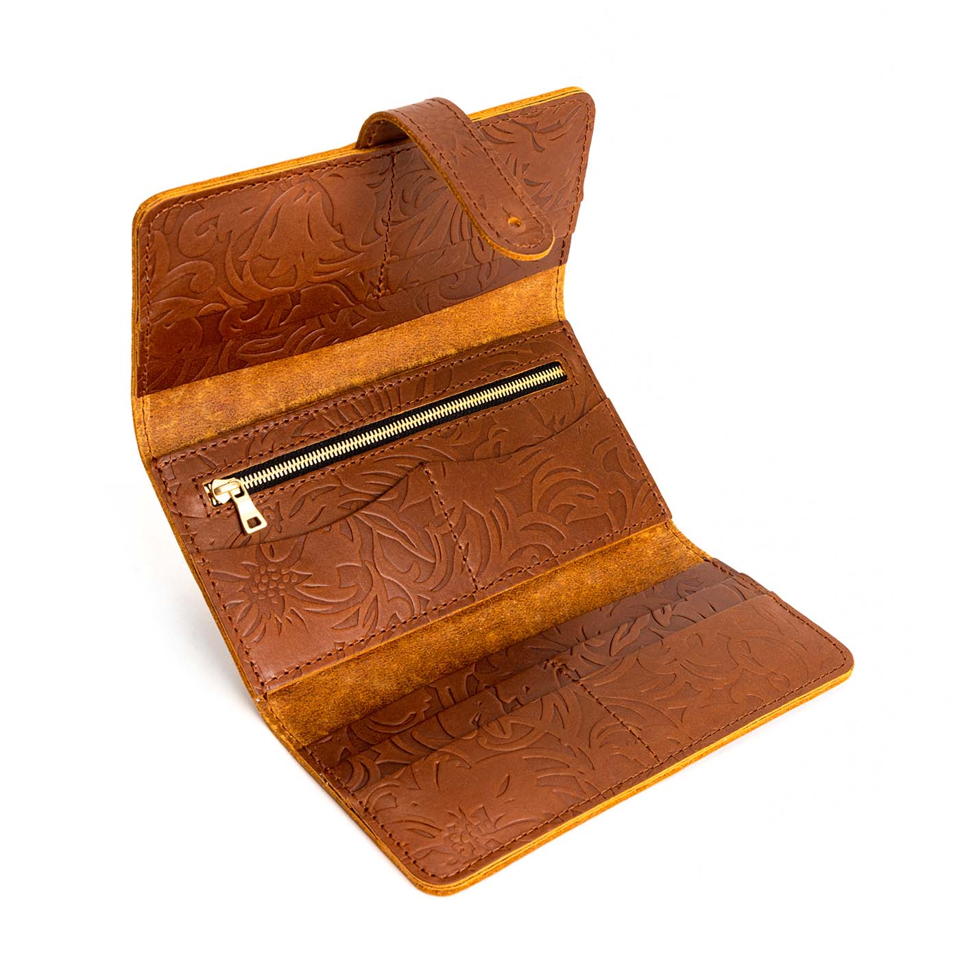 Women's Trifold Wallet with Card Slots & Zippered Pocket | Almost Perfect