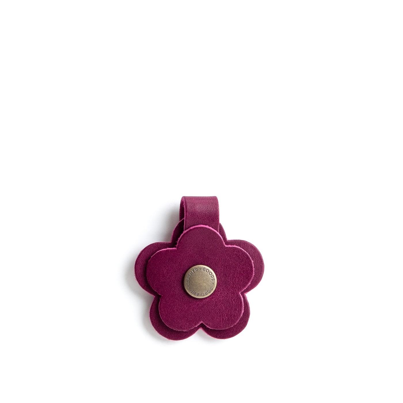Leather Flower Keychain Snap | Eco-Friendly & Colorful | PLG