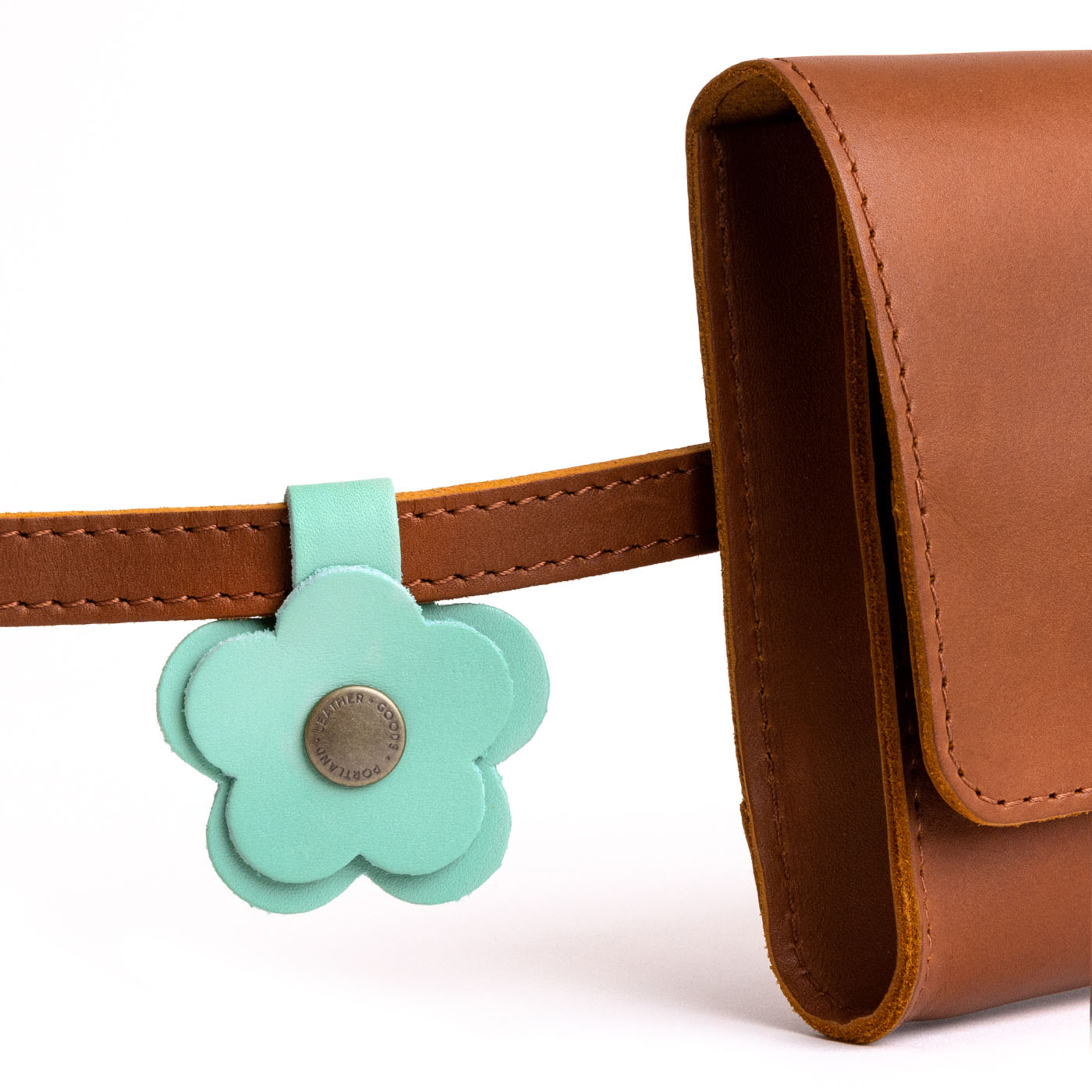 Leather Flower Keychain Snap | Eco-Friendly & Colorful | PLG