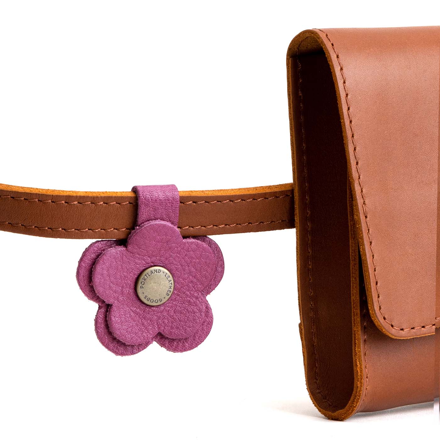 Leather Flower Keychain Snap | Eco-Friendly & Colorful | PLG