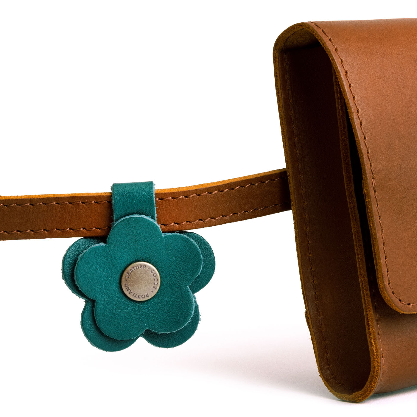 Leather Flower Keychain Snap | Eco-Friendly & Colorful | PLG