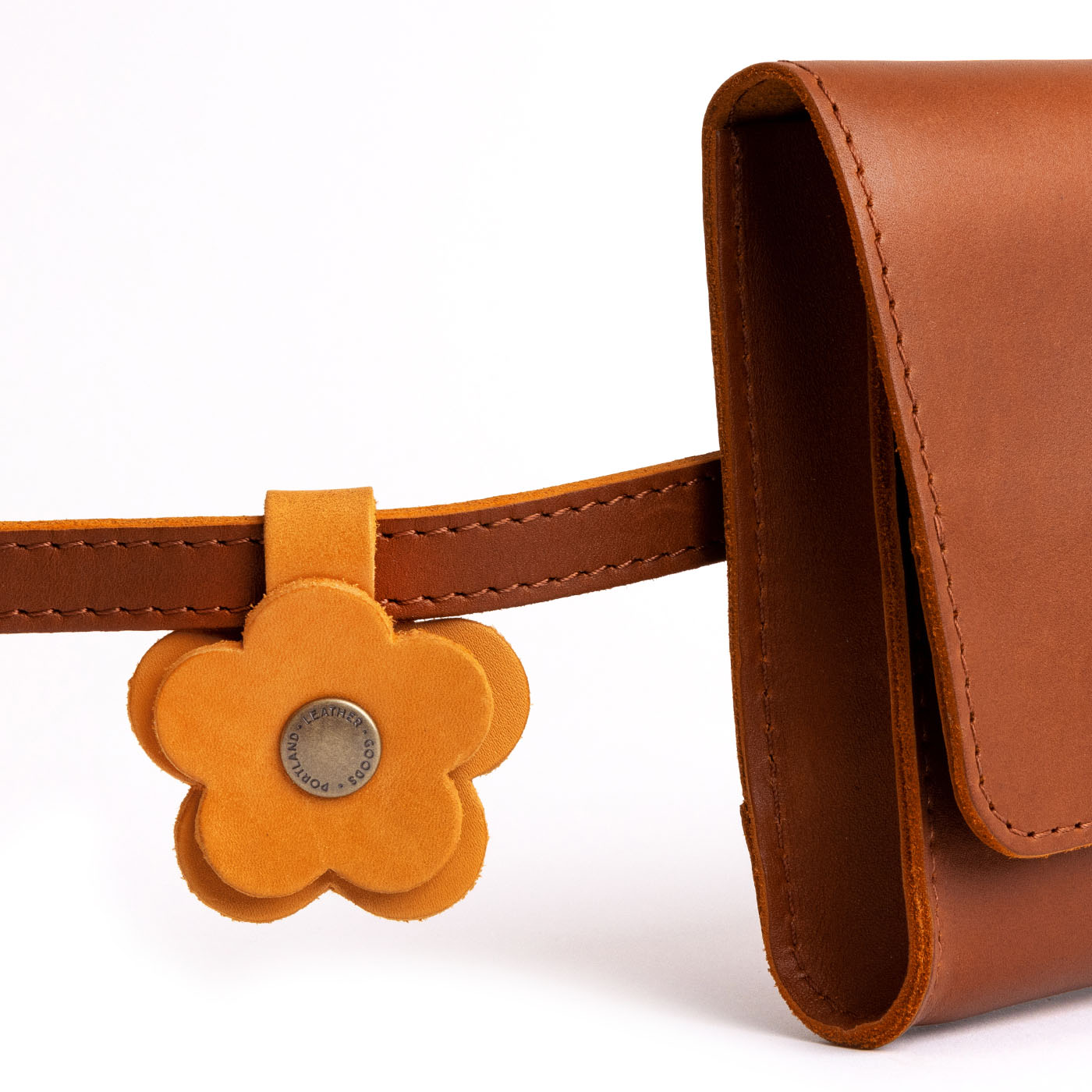 Leather Flower Keychain Snap | Eco-Friendly & Colorful | PLG