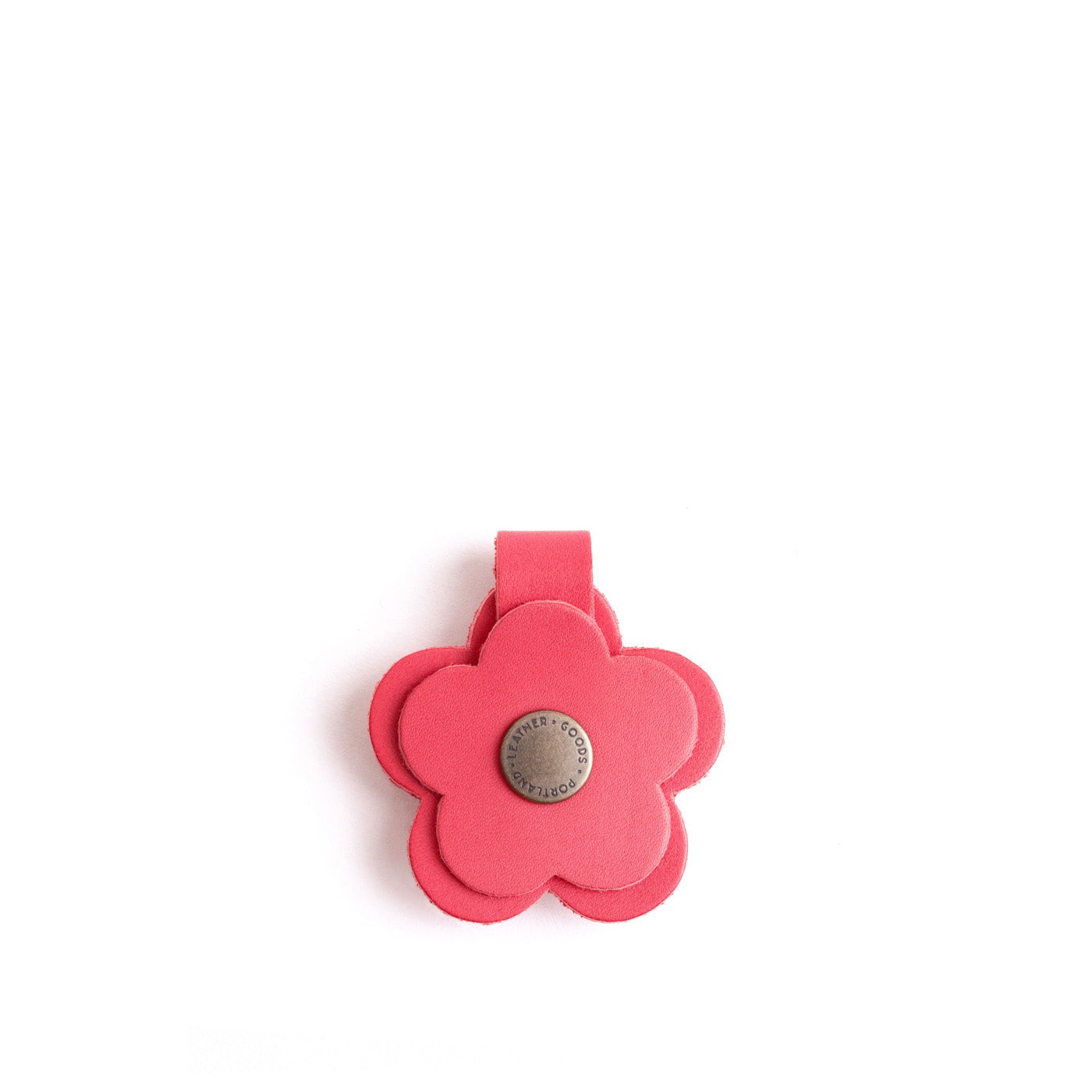 Leather Flower Keychain Snap | Eco-Friendly & Colorful | PLG