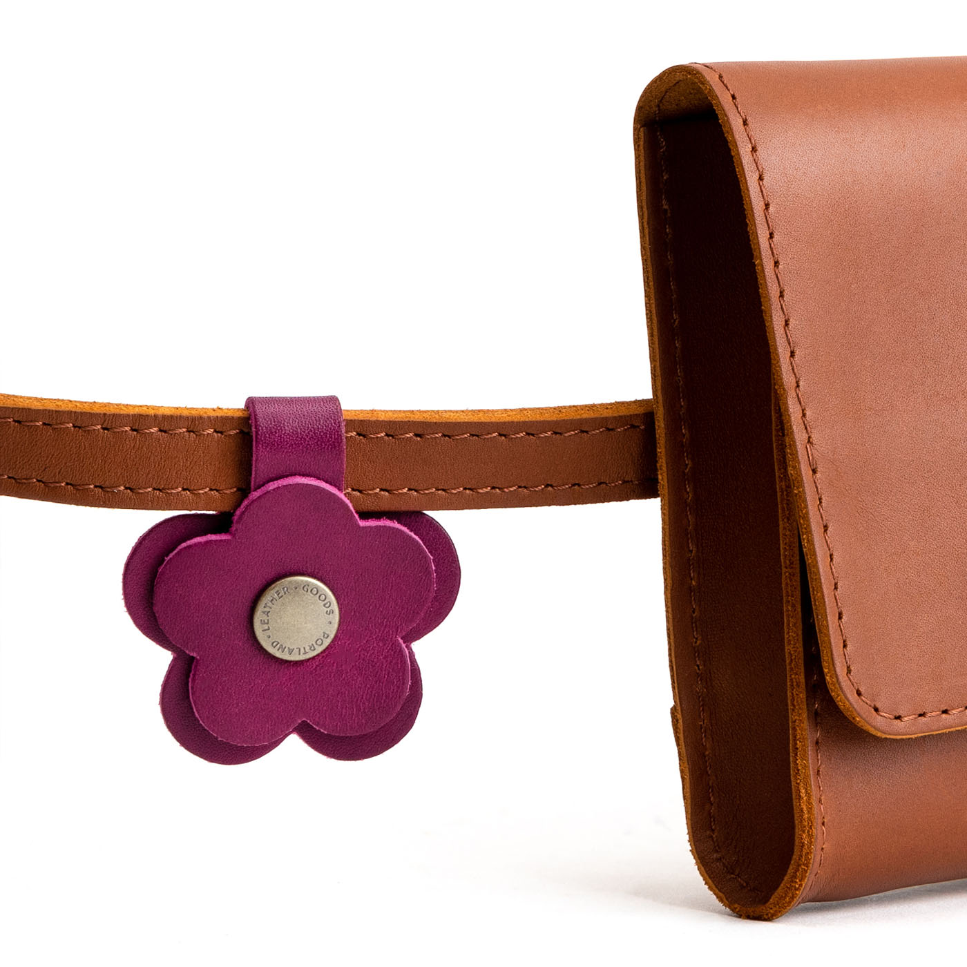 Leather Flower Keychain Snap | Eco-Friendly & Colorful | PLG