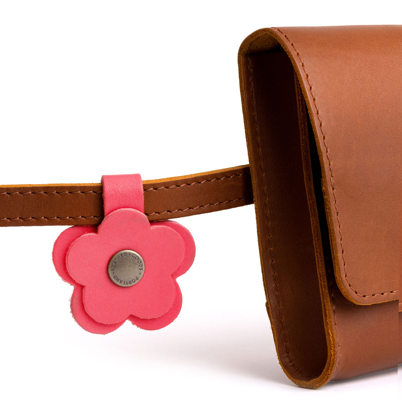 Leather Flower Keychain Snap | Eco-Friendly & Colorful | PLG
