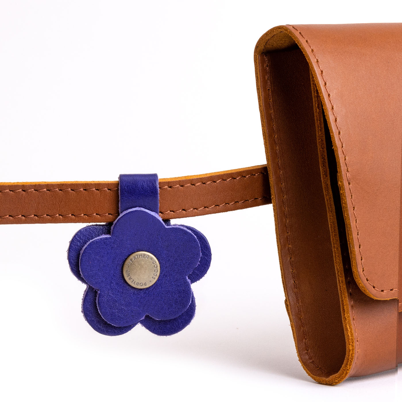 Leather Flower Keychain Snap | Eco-Friendly & Colorful | PLG