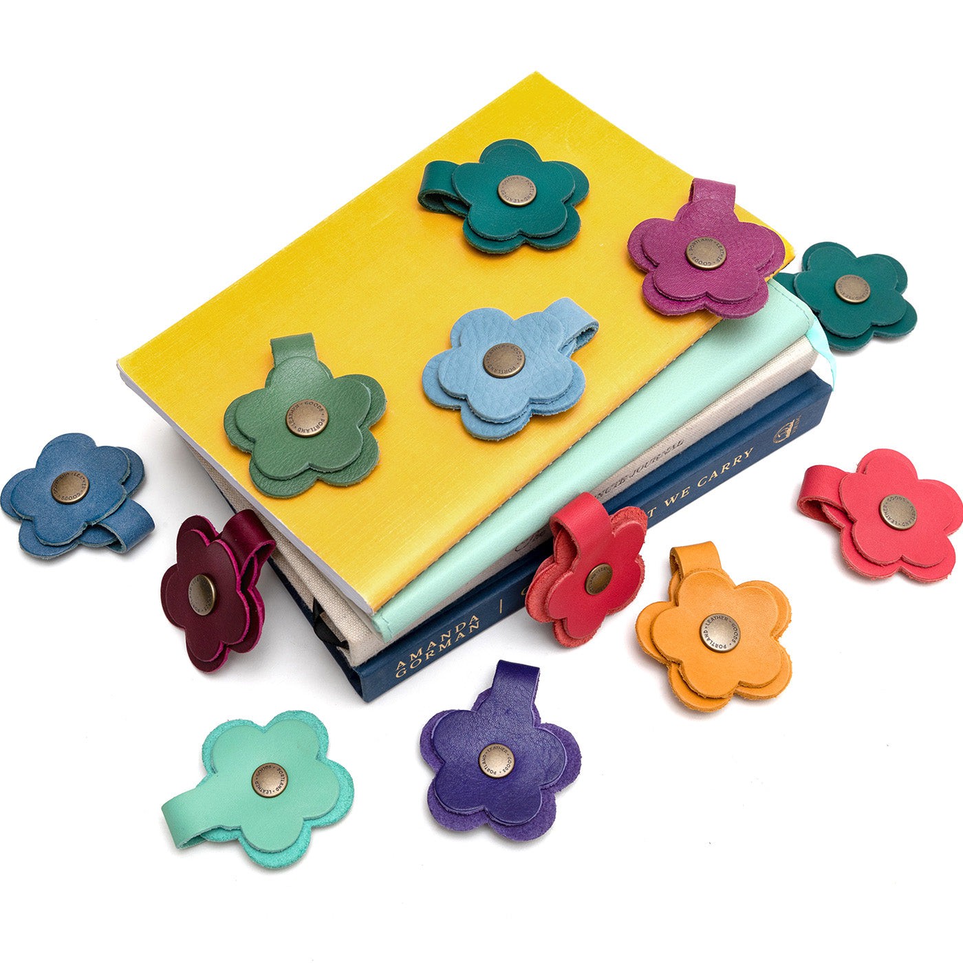Leather Flower Keychain Snap | Eco-Friendly & Colorful | PLG
