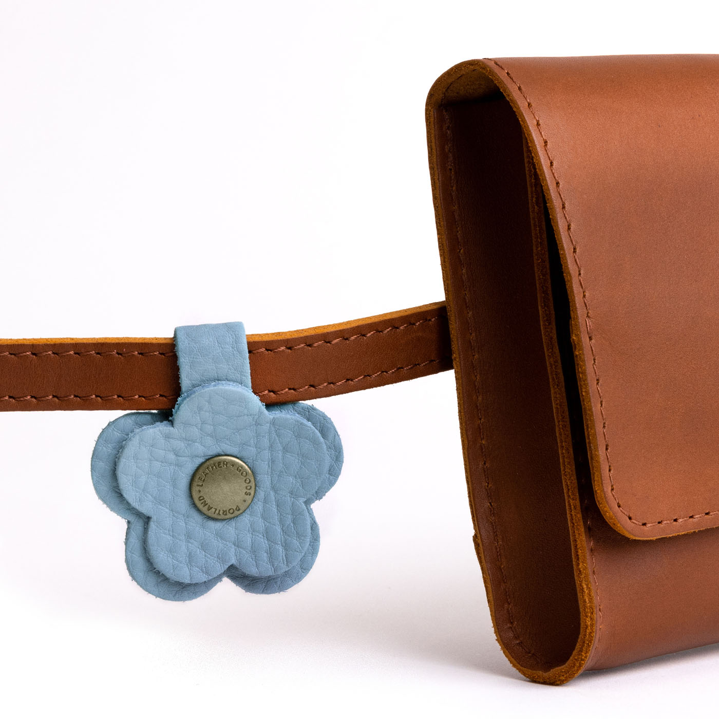 Leather Flower Keychain Snap | Eco-Friendly & Colorful | PLG